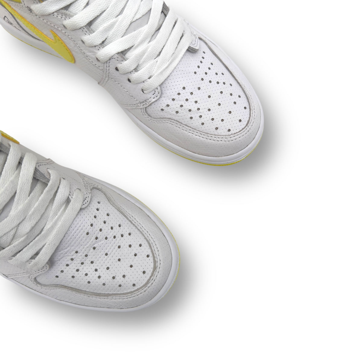 NIKE AIR JORDAN 1 RETRO HIGH OG FIRST CLASS FLIGHT SNEAKER WHITE / YELLOW UK8