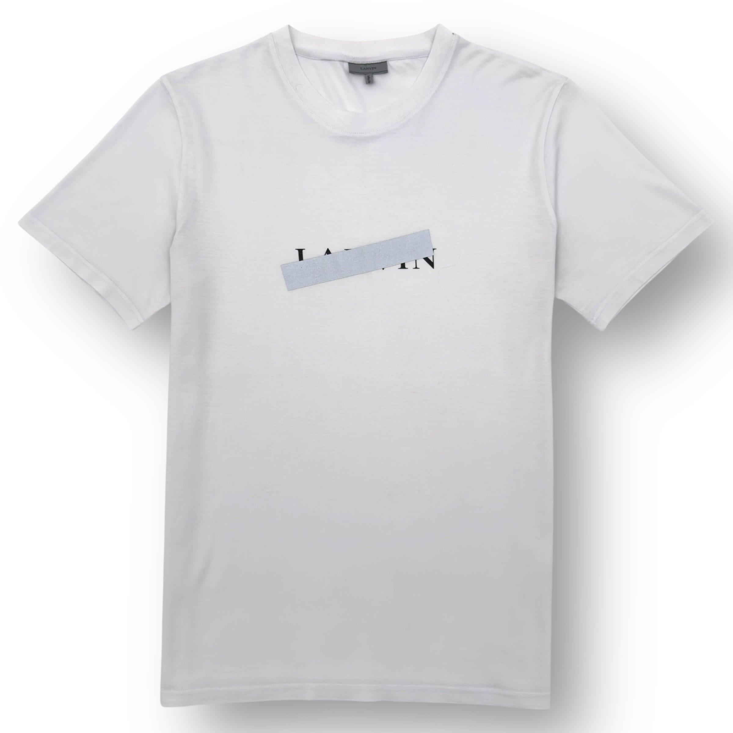 LANVIN BARRE SLIM FIT COTTON T-SHIRT WHITE M