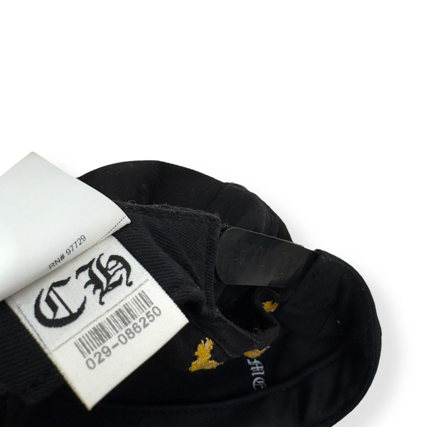 CHROME HEARTS CH BASEBALL CAP BLACK / YELLOW O/S