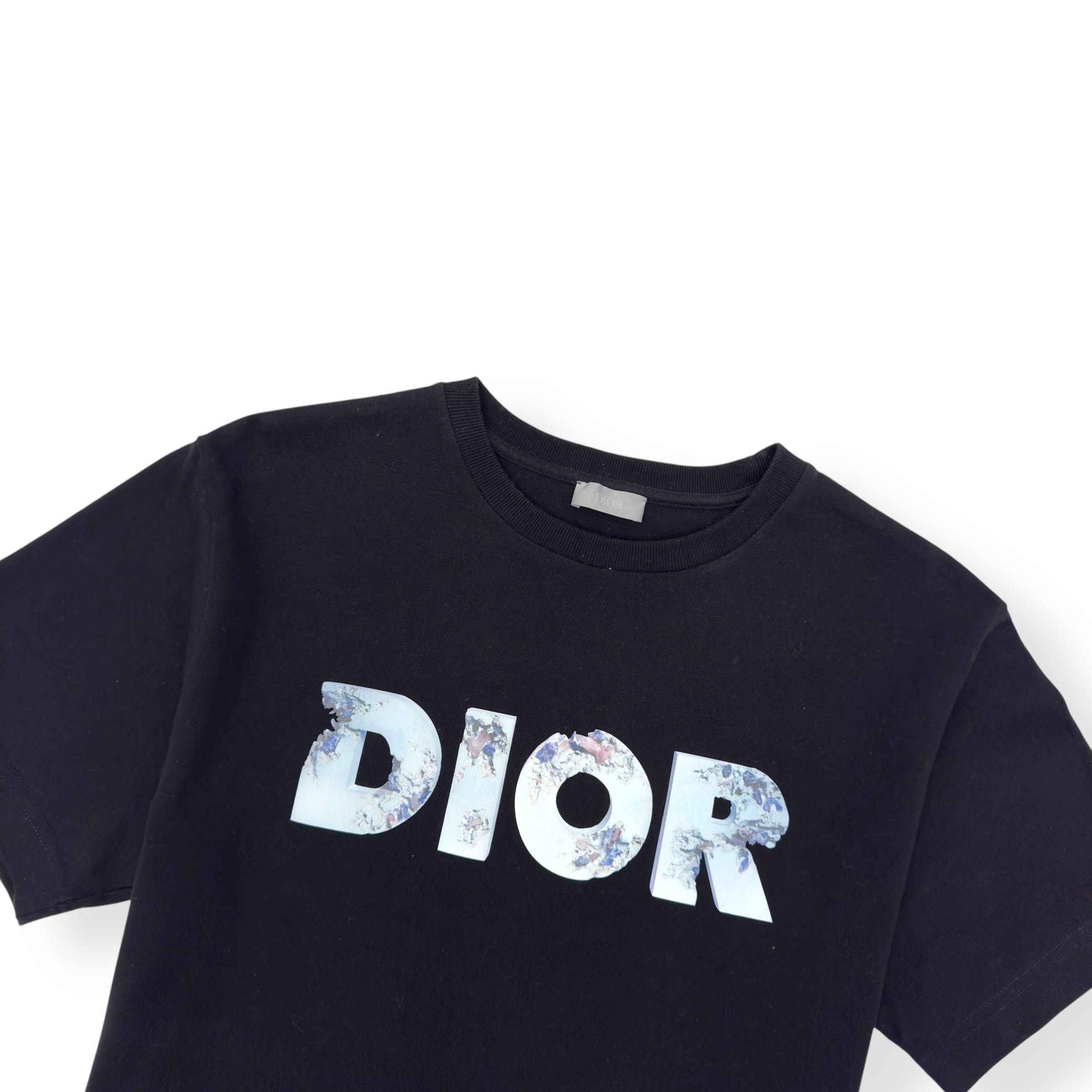 DIOR X DANIEL ARSHAM ERODED LOGO T-SHIRT BLACK M x2