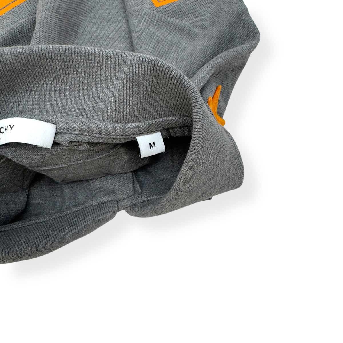 GIVENCHY STAR EMBOIDERED POLO SHIRT GREY / ORANGE M