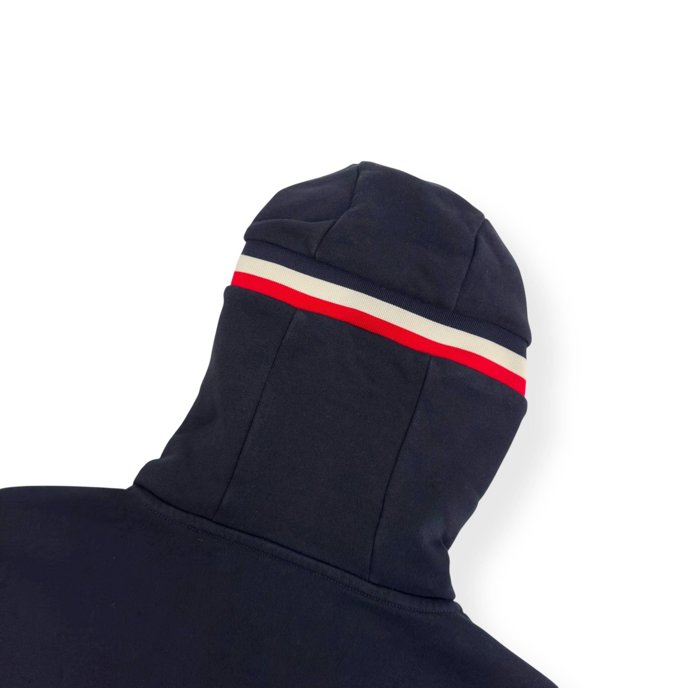 MONCLER MAGLIA ZIP LOGO HOODIE NAVY L