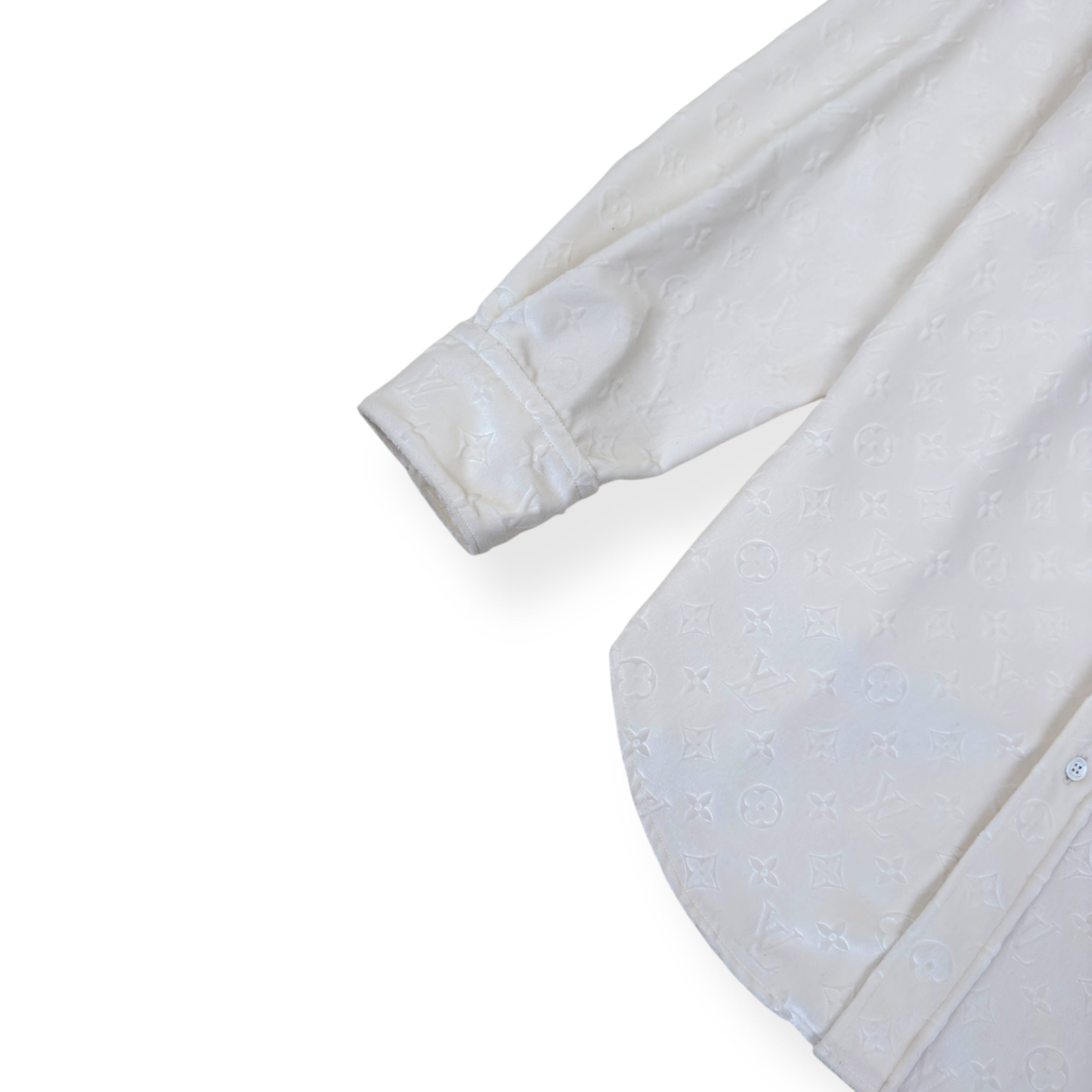 LOUIS VUITTON LV MONOGRAM VELVET SHIRT IVORY L