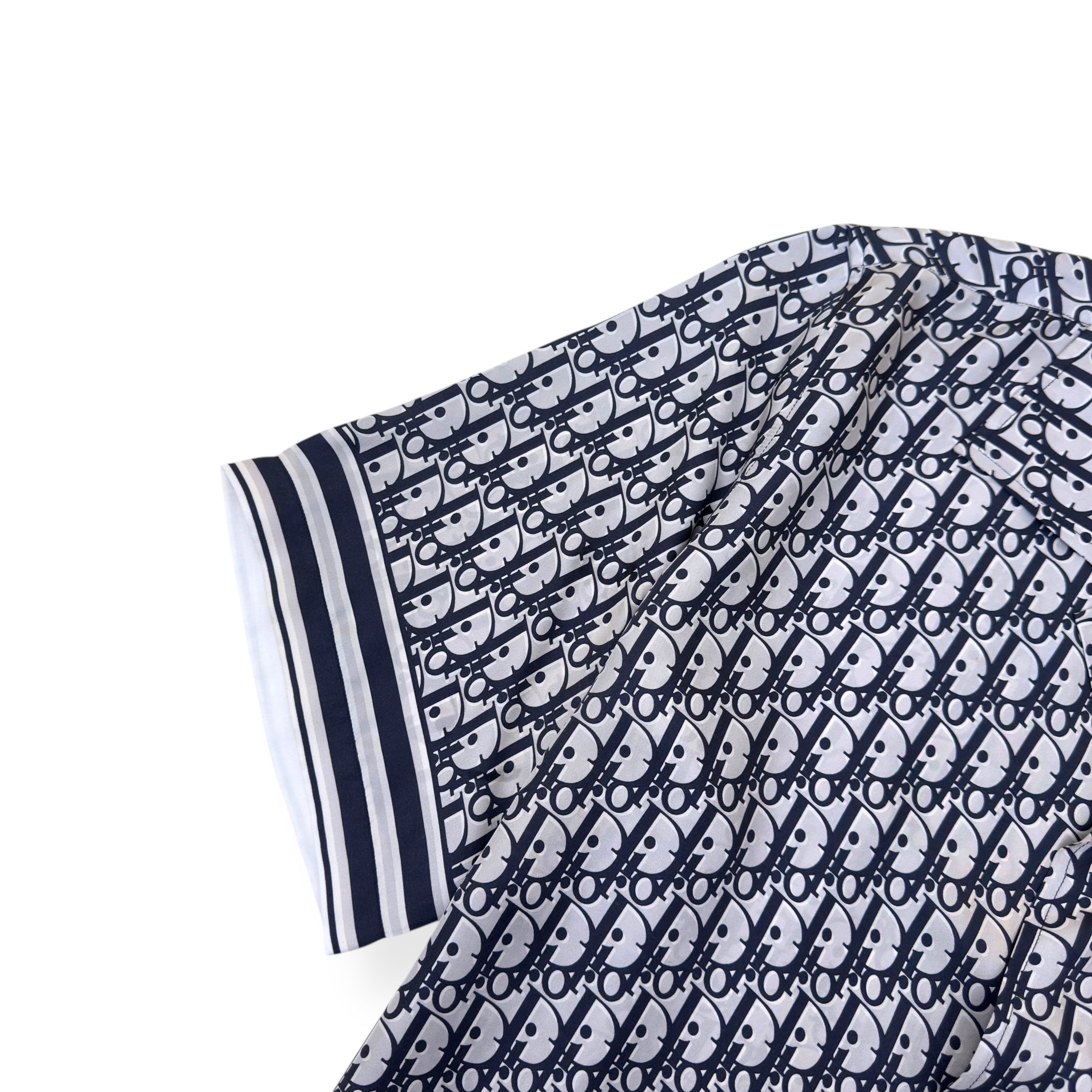 DIOR OBLIQUE SILK SHIRT BLACK / WHITE 41 / M