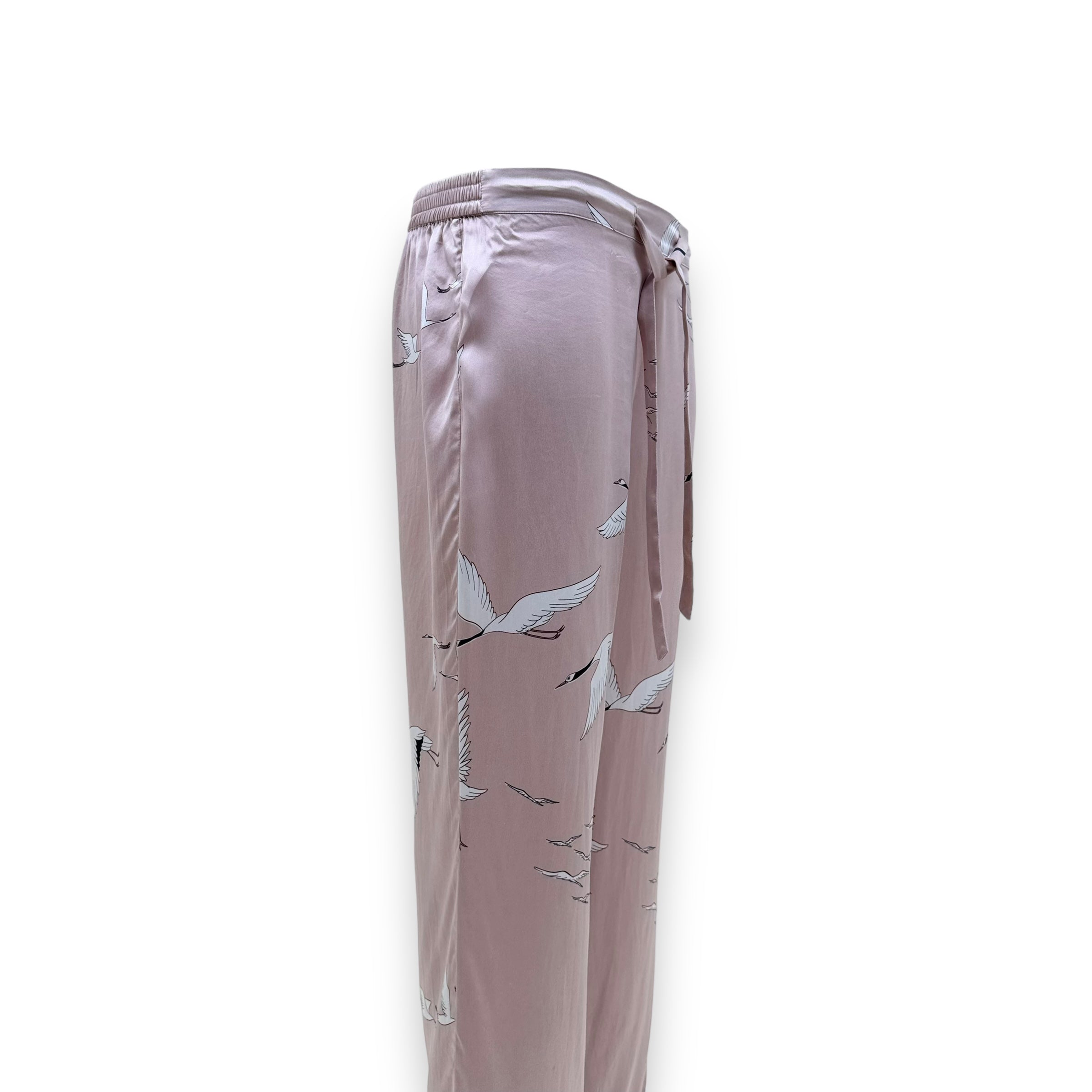 OLIVIA VON HALLE LILA PRINTED SILK-SATIN PYJAMA SET PINK S