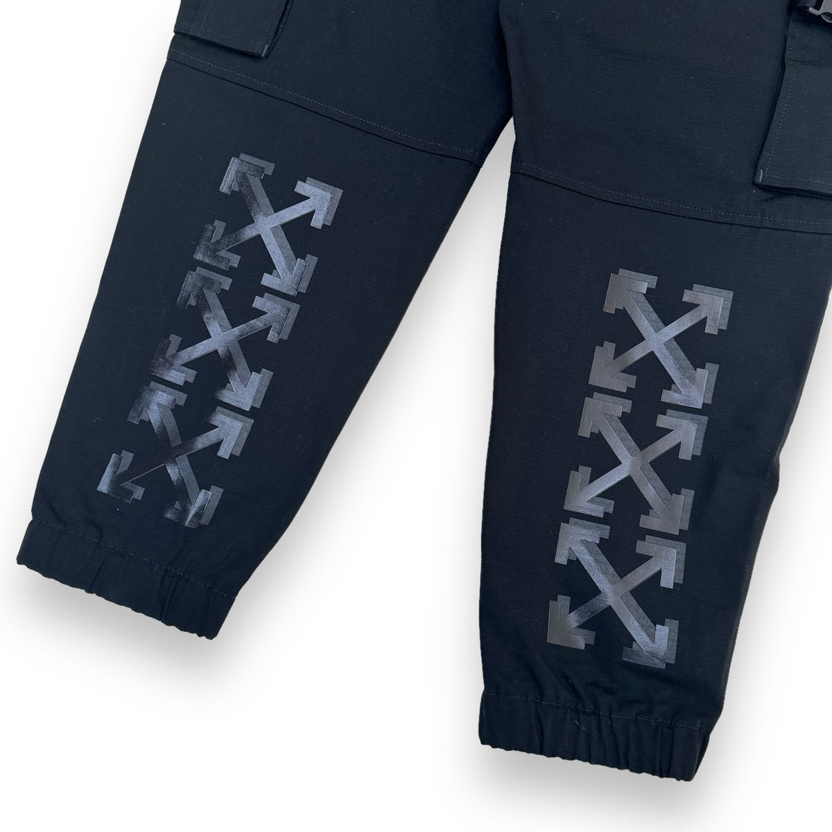 OFF-WHITE PARACHUTE CARGO TROUSERS BLACK XL