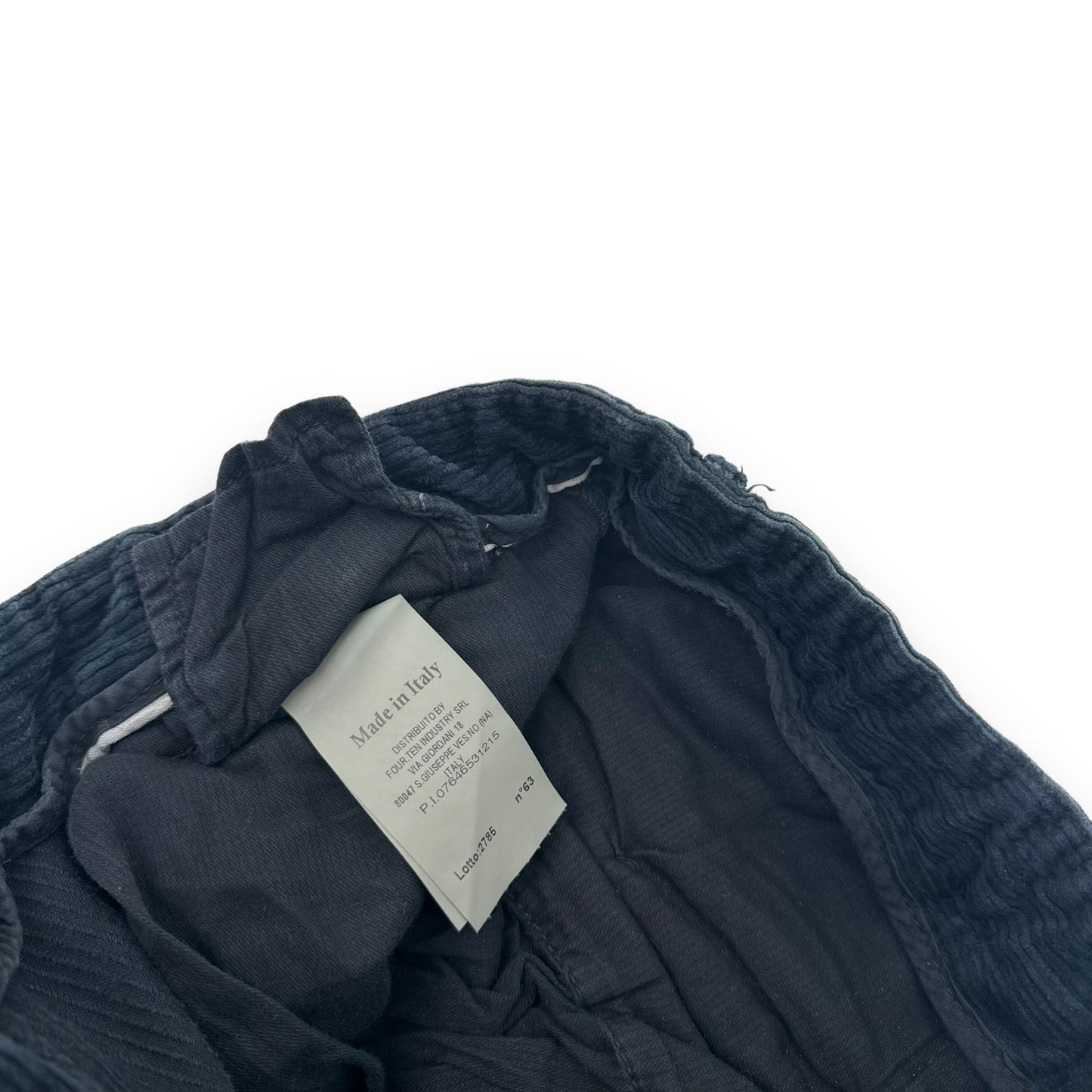 THOM SWEENEY CORDUROY PLEATED TROUSERS NAVY M