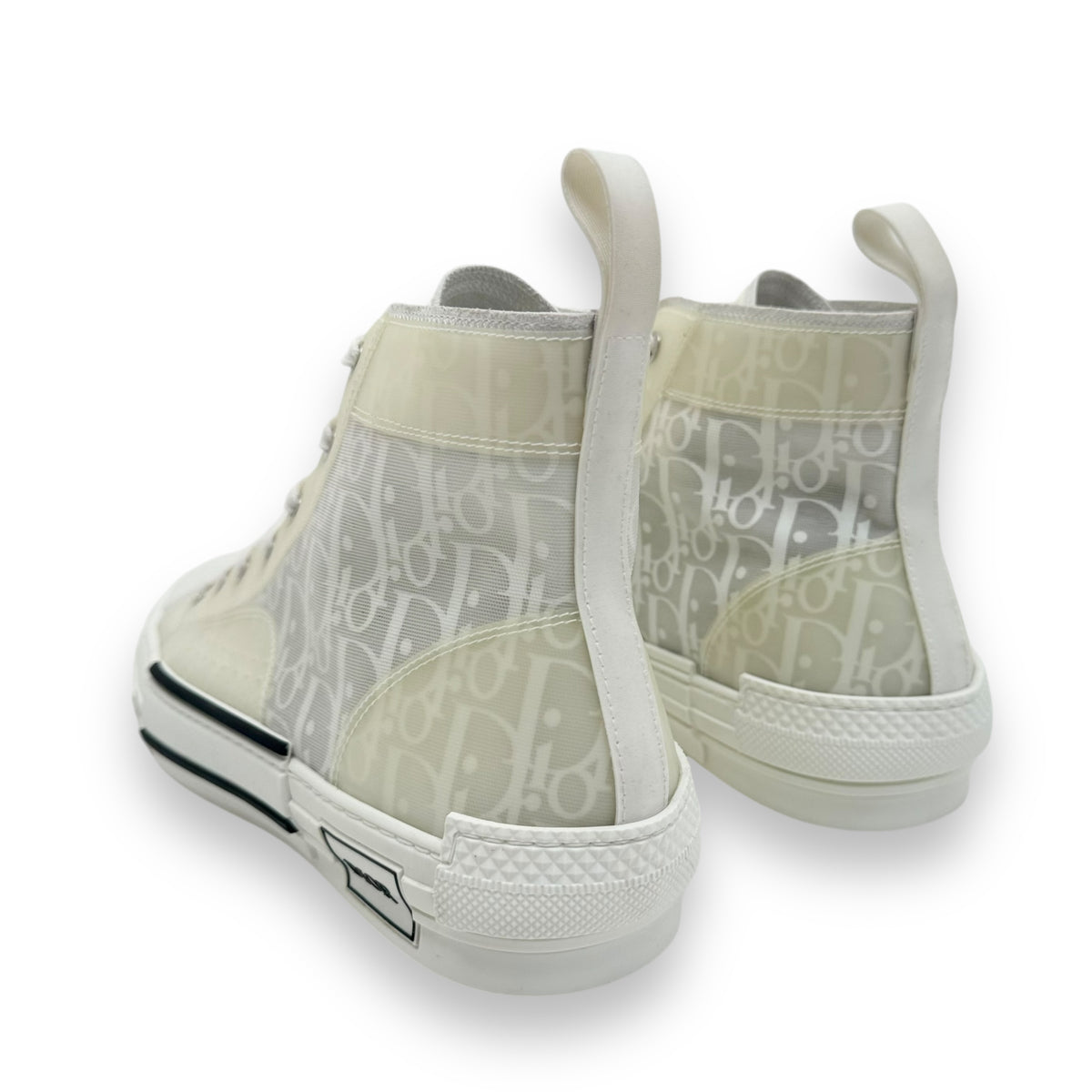 DIOR B23 OBLIQUE HIGH TOP SNEAKER WHITE UK10