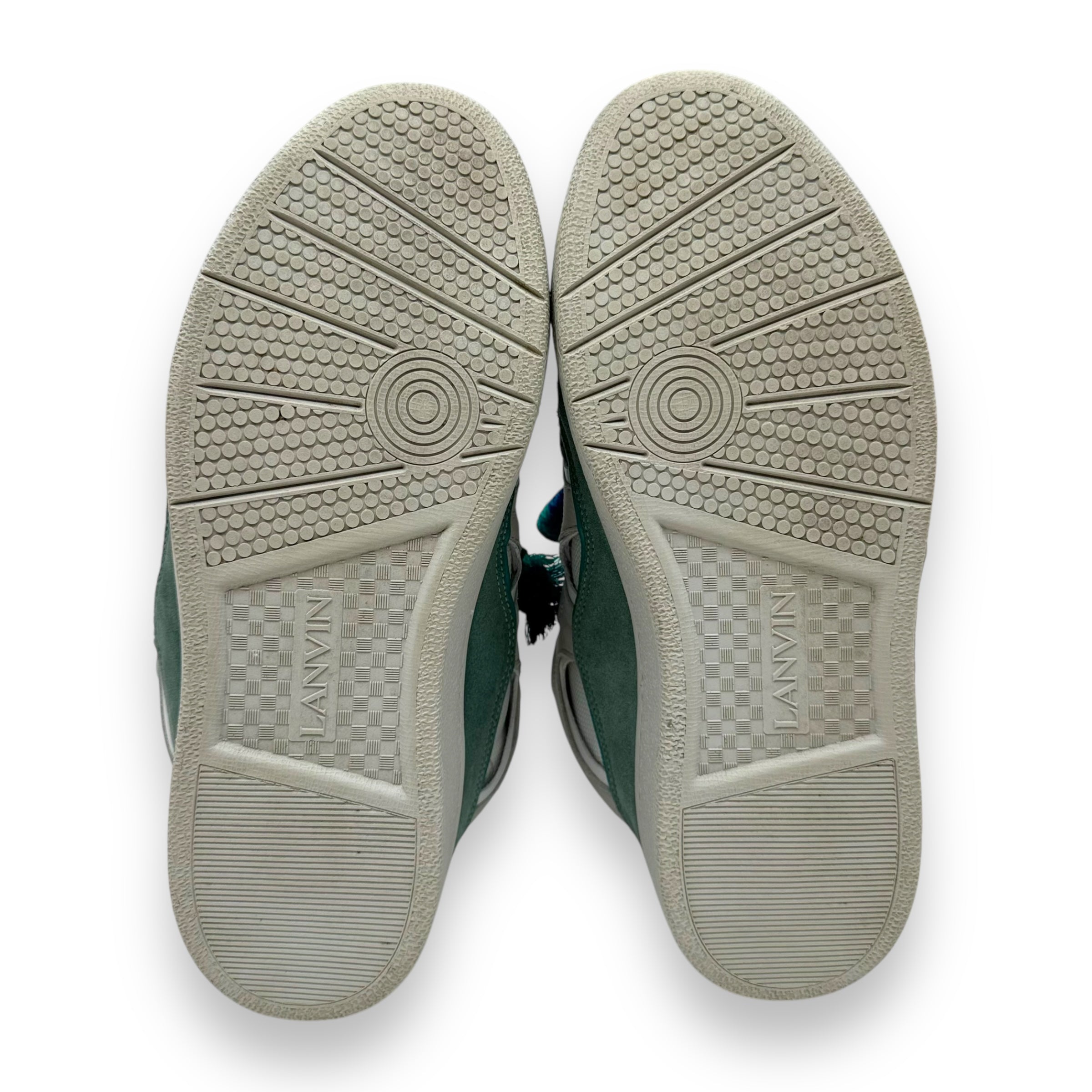LANVIN CURB SNEAKER WHITE / BLUE UK10