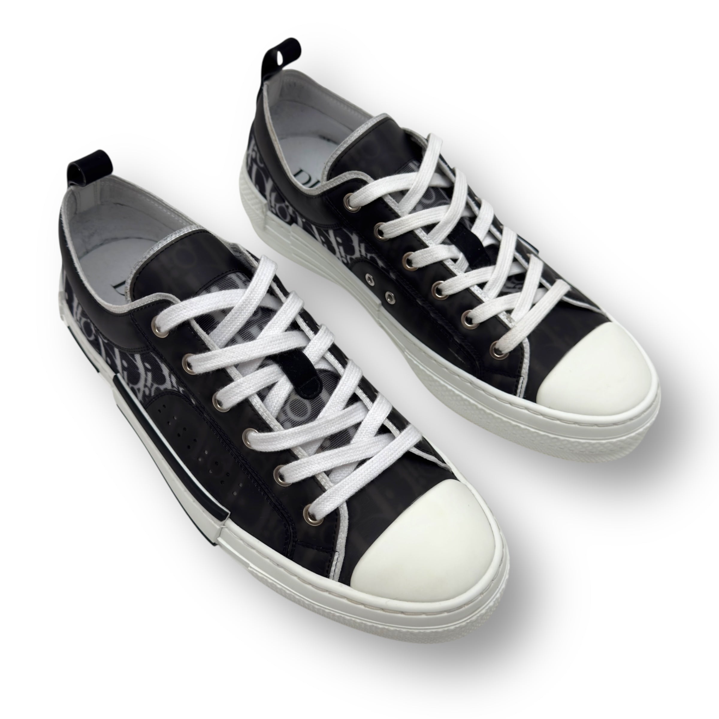 DIOR B23 LOW-TOP OBLIQUE SNEAKER BLACK / WHITE EU42 / UK8