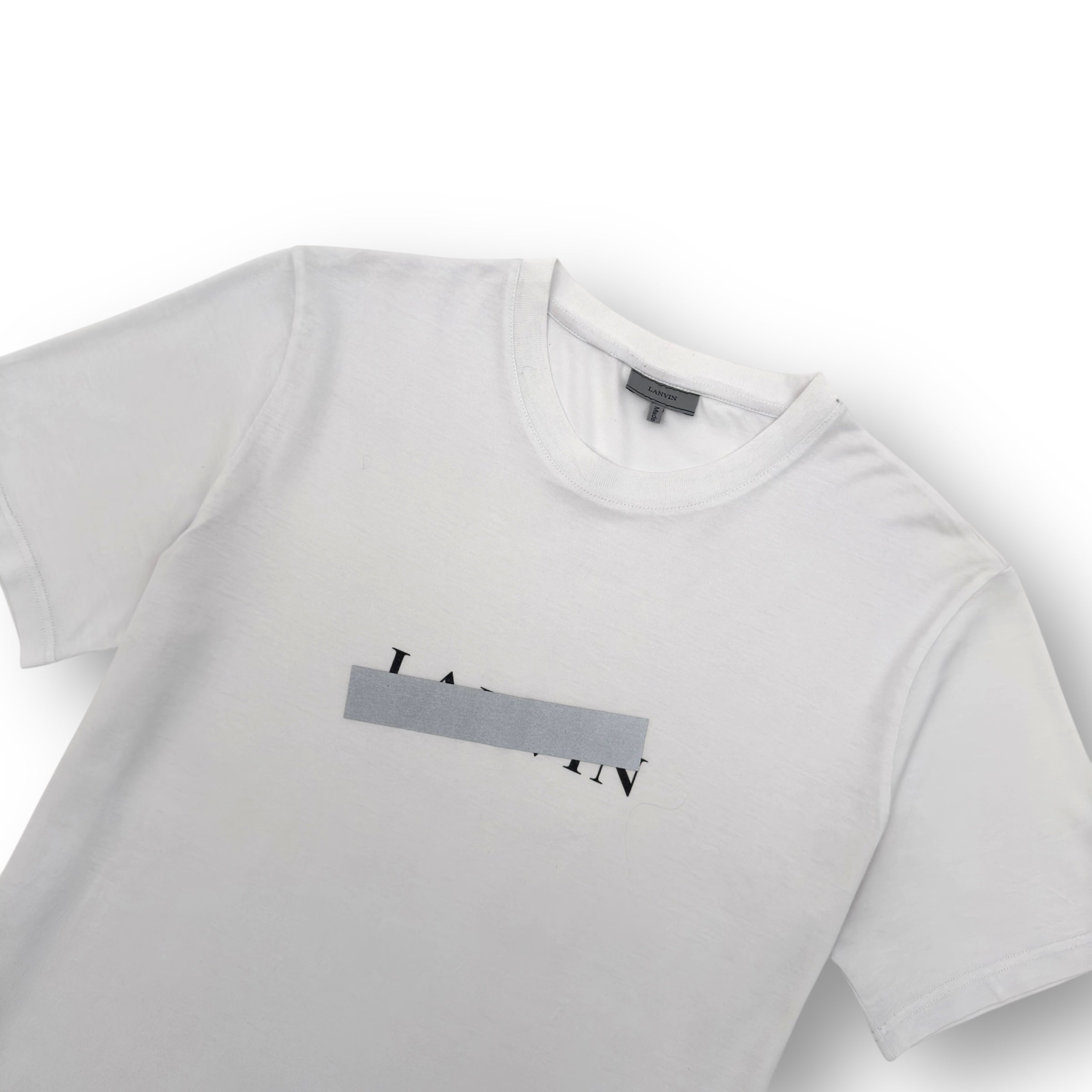 LANVIN BARRE SLIM FIT COTTON T-SHIRT WHITE M