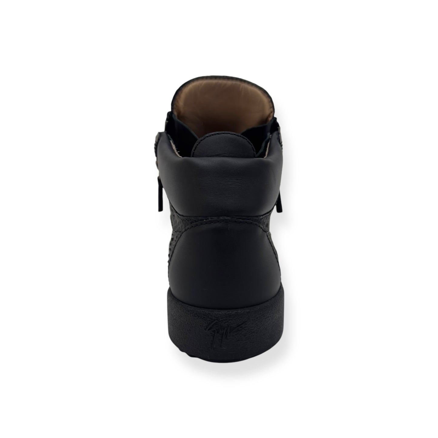 GIUSEPPE ZANOTTI ZIP-UP HIGH TOP SNEAKER BLACK / BRONZE 43 / UK9