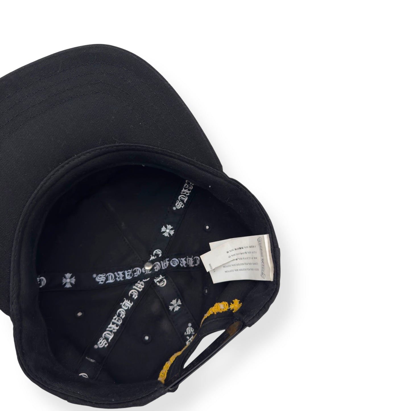 CHROME HEARTS CH BASEBALL CAP BLACK / YELLOW O/S
