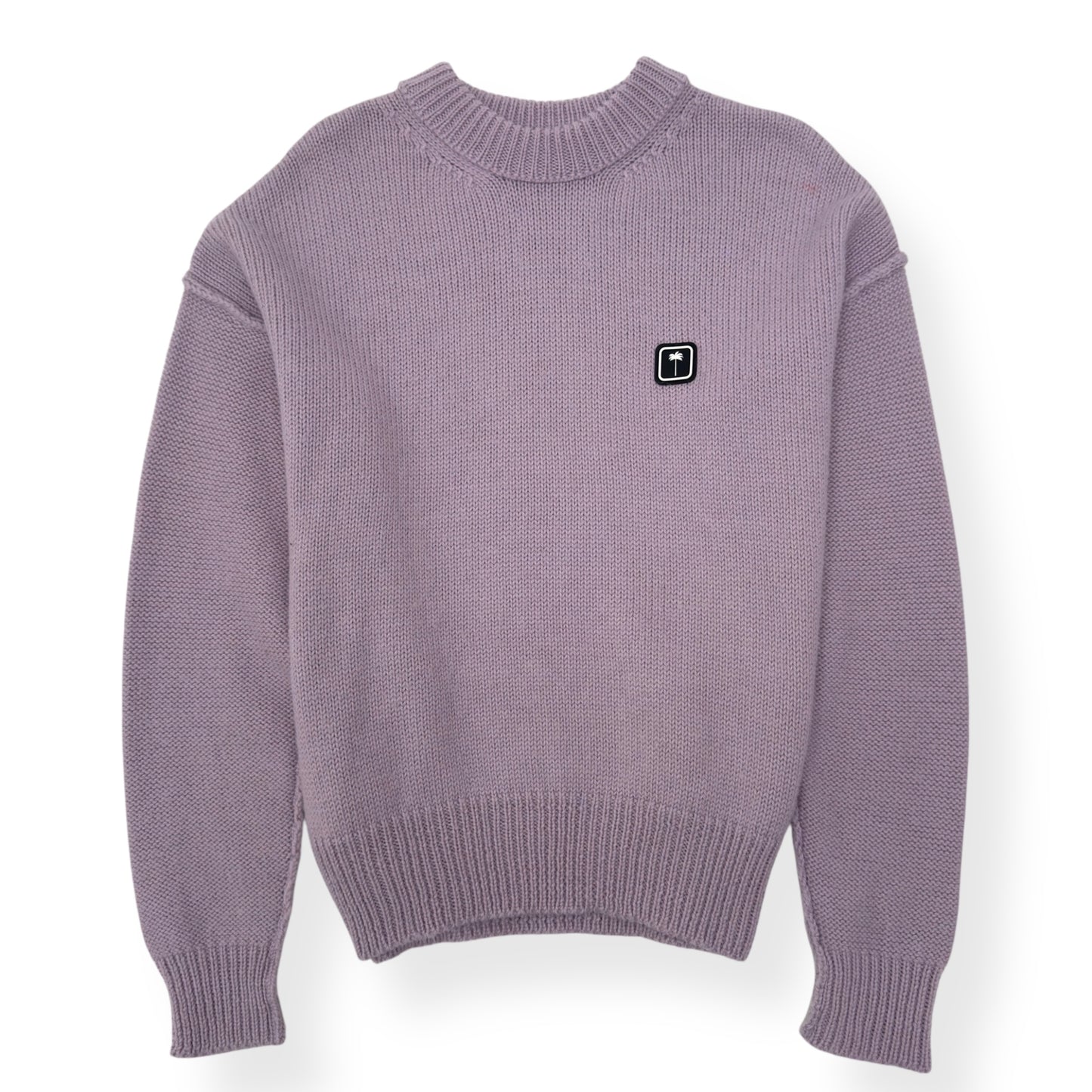 PALM ANGELS OVERSIZED WOOL CREWNECK SWEATER PINK XS