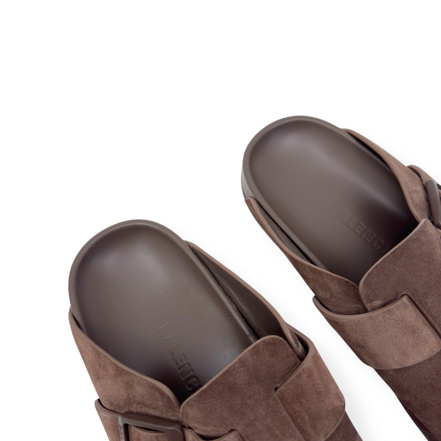 BALENCIAGA SUNDAY SUEDE MULES BROWN 46 / UK12