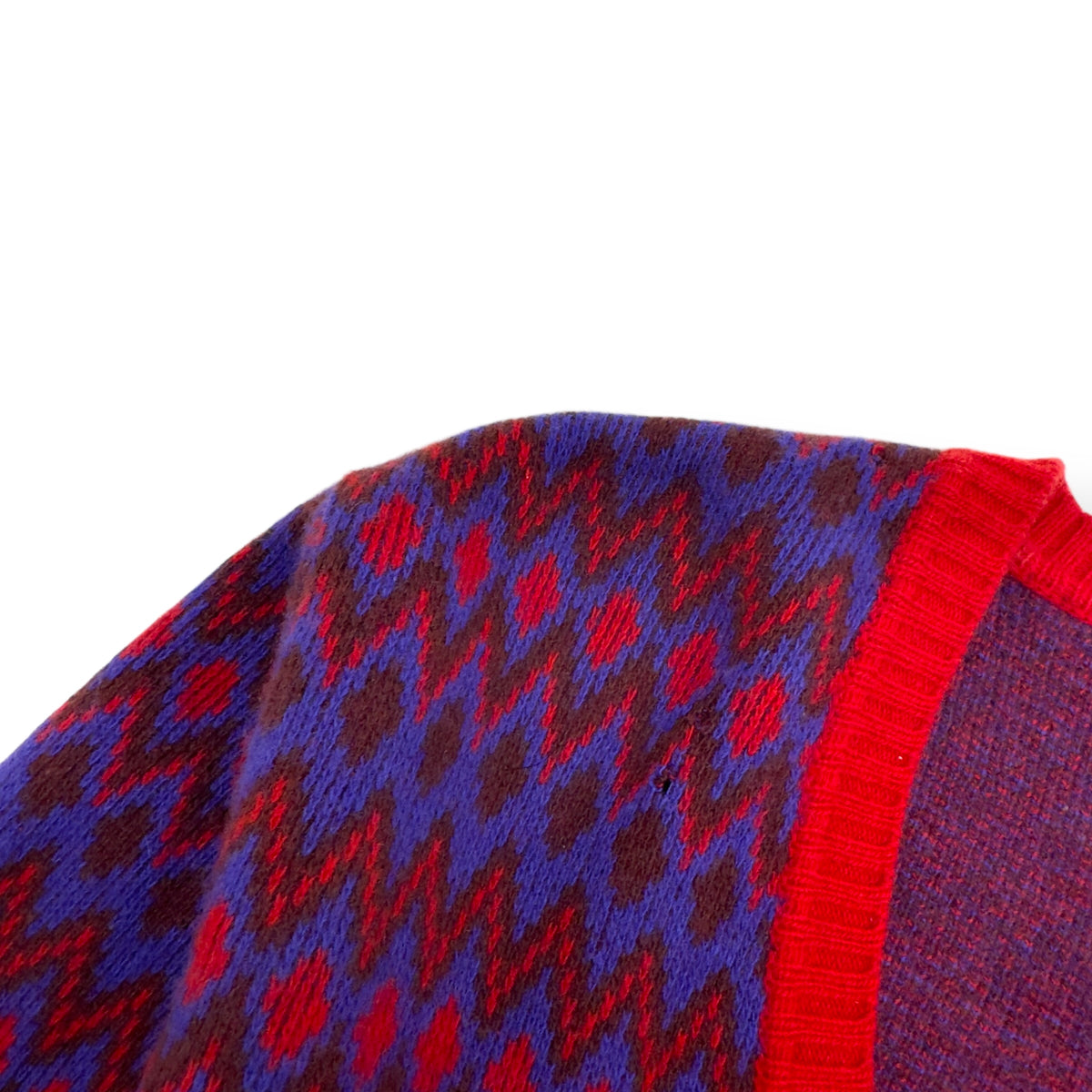 PRADA FW18 WOOL V-NECK SWEATER BURGUNDY / PURPLE 50 / L