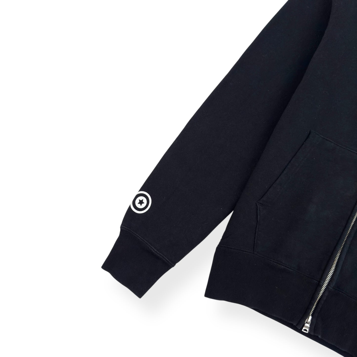 A BATHING APE SHARK FULL ZIP HOODIE BLACK / GREEN L