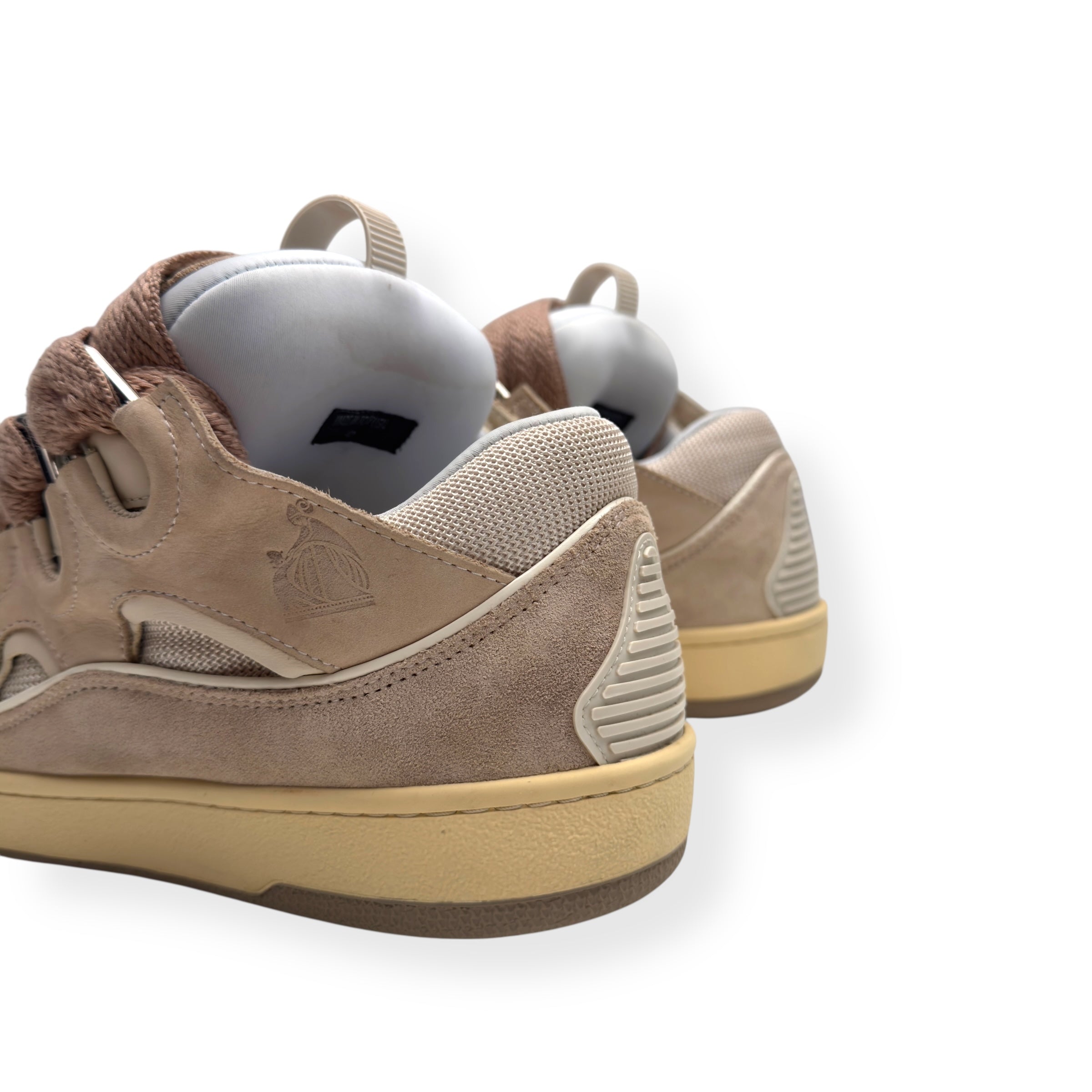 LANVIN LEATHER CURB SNEAKER BEIGE 42 / UK8