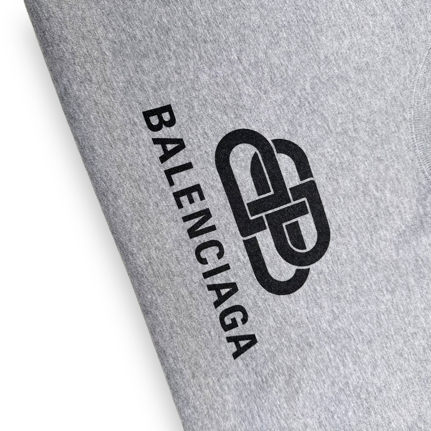 BALENCIAGA INTERLOCK LOGO T-SHIRT GREY M