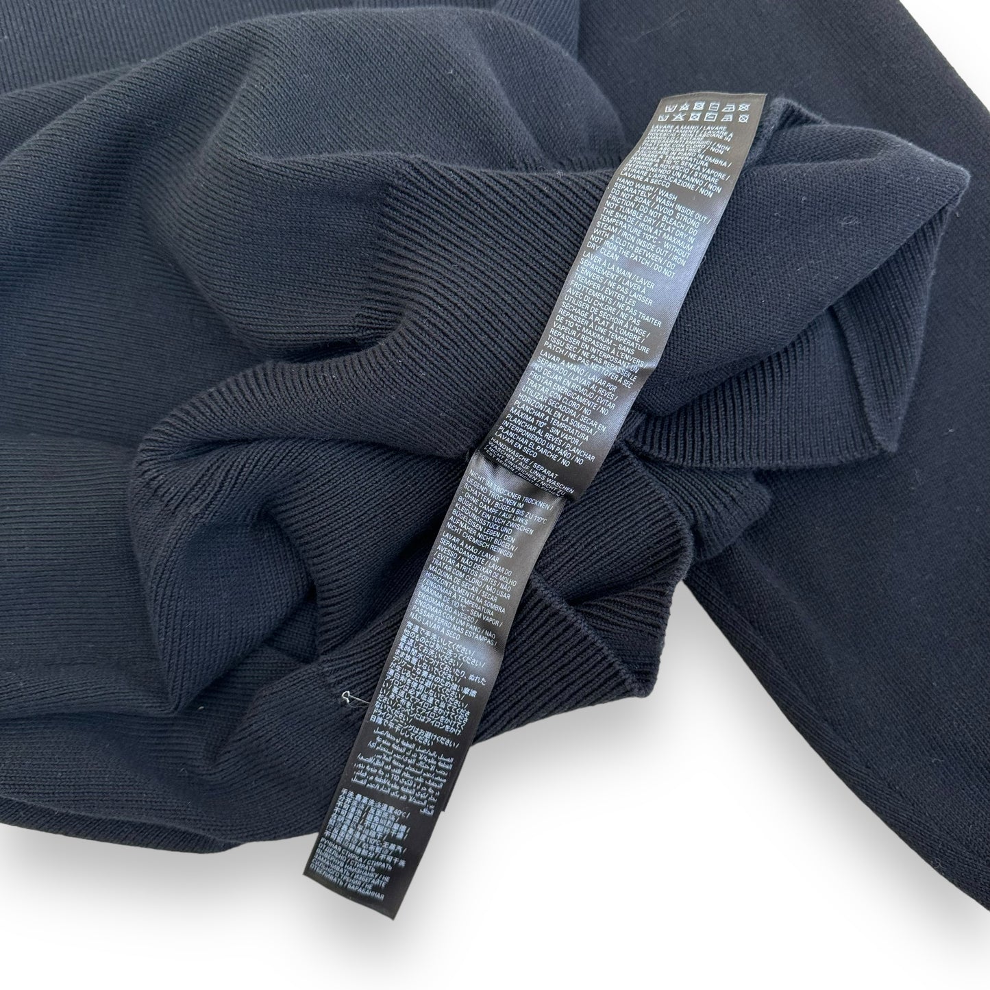 BALENCIAGA GAFFER LOGO COTTON-BLEND KNITTED JUMPER BLACK L