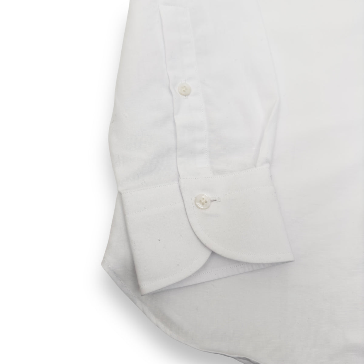 THOM SWEENEY COTTON / LINEN BUTTON DOWN SHIRT WHITE M