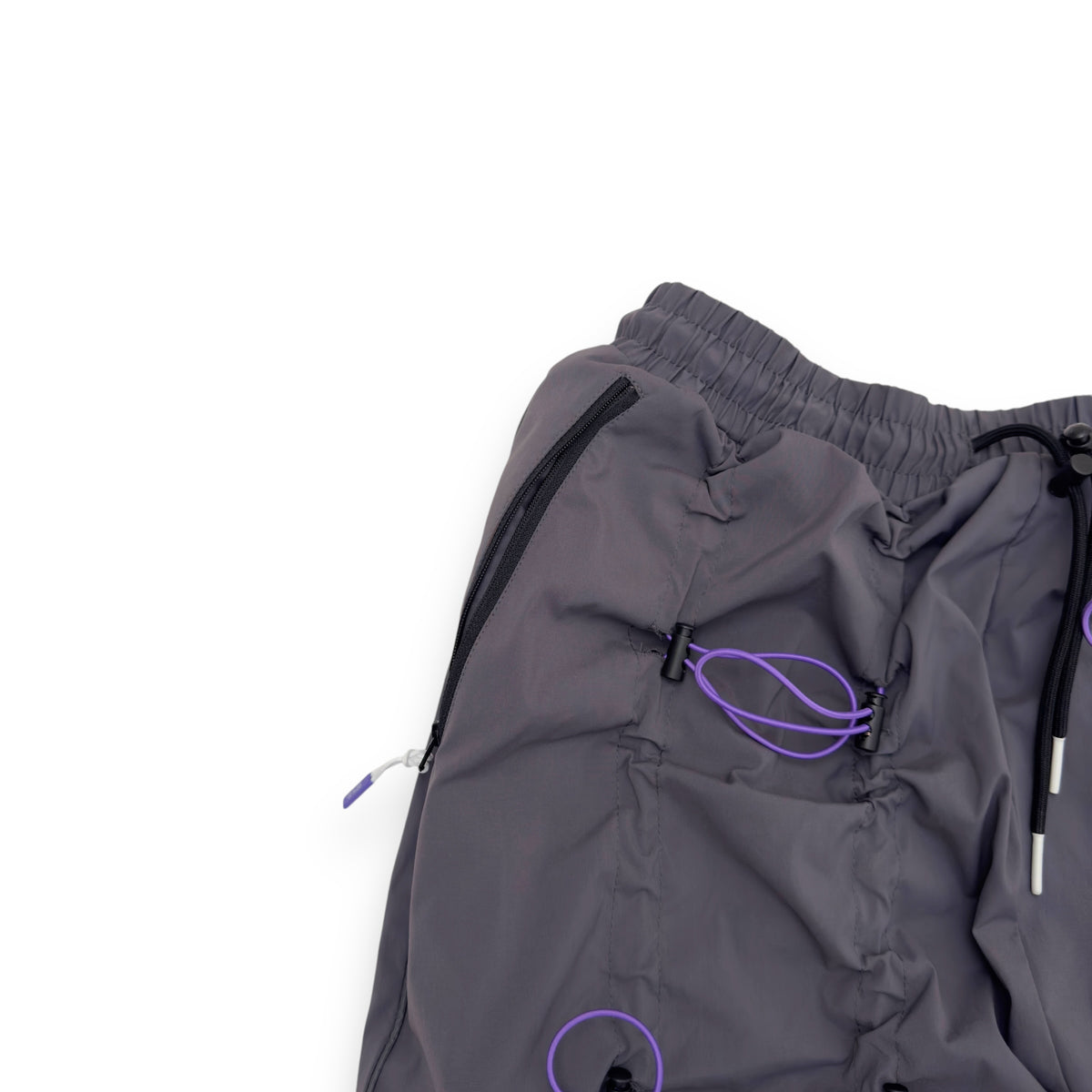 99PERCENTIS GOBCHANG WRINKLE TROUSERS GREY / PURPLE 4 / XL