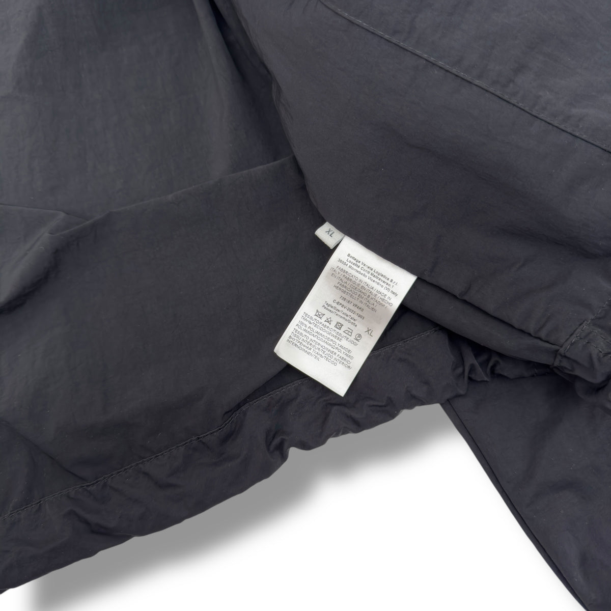 BOTTEGA VENETA NYLON ZIP-UP JACKET BLACK XL