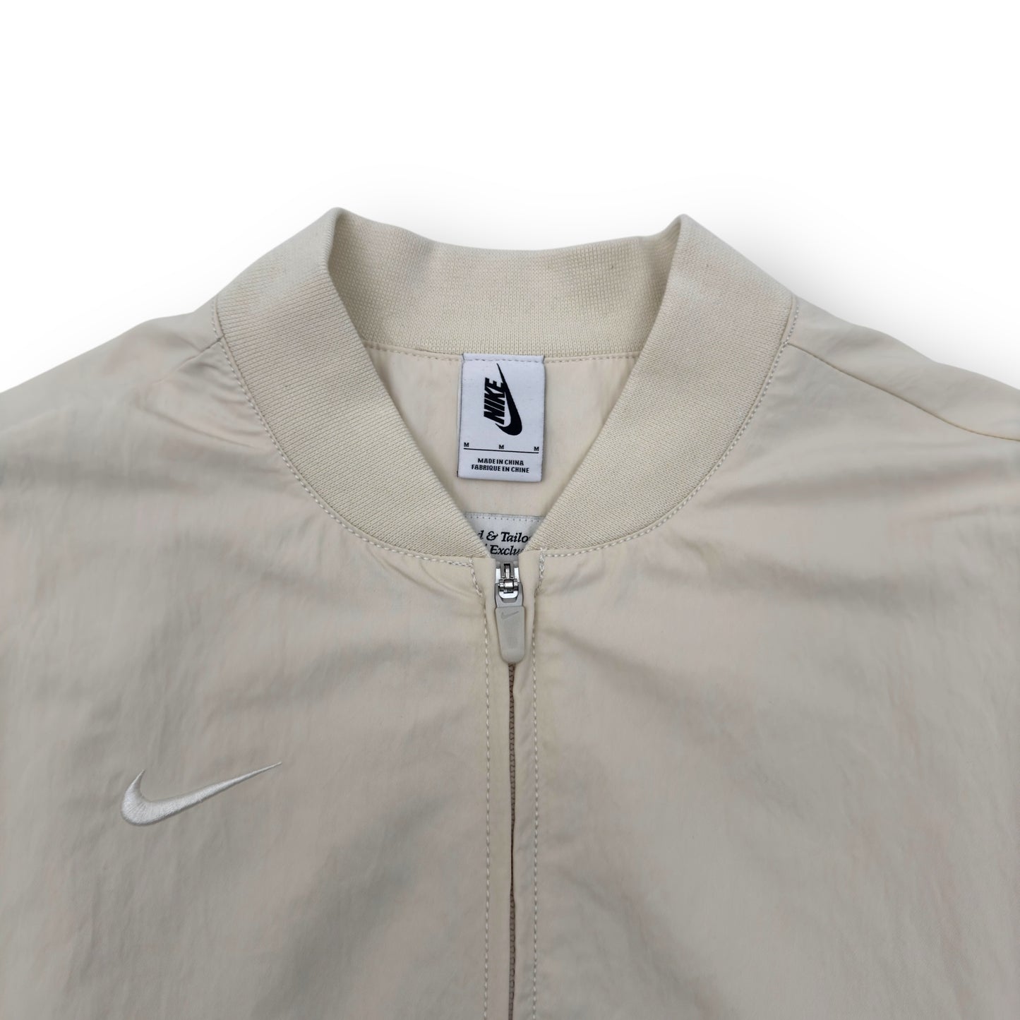 NIKE X FEAR OF GOD NRG BASEBALL JACKET LIGHT CREAM M
