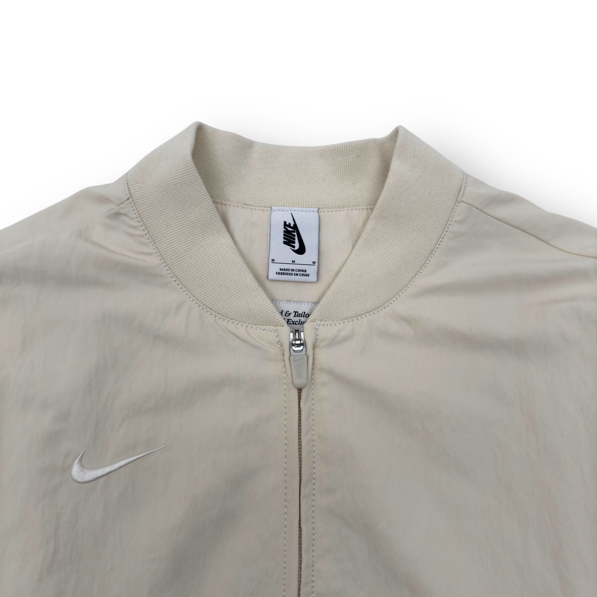 NIKE X FEAR OF GOD NRG BASEBALL JACKET LIGHT CREAM M