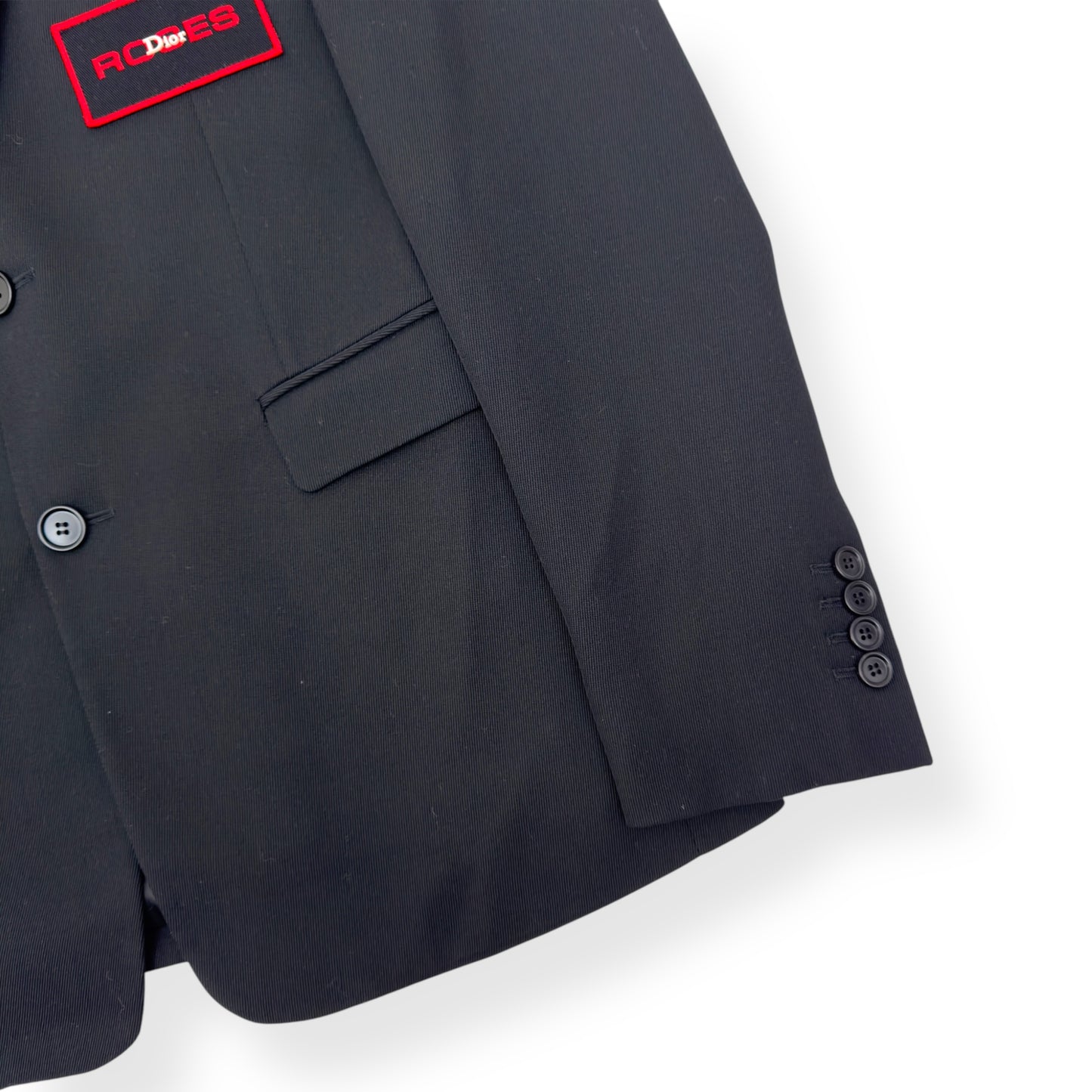 DIOR HOMME SS18 LOGO EMBROIDERED BLAZER BLACK 48 / M