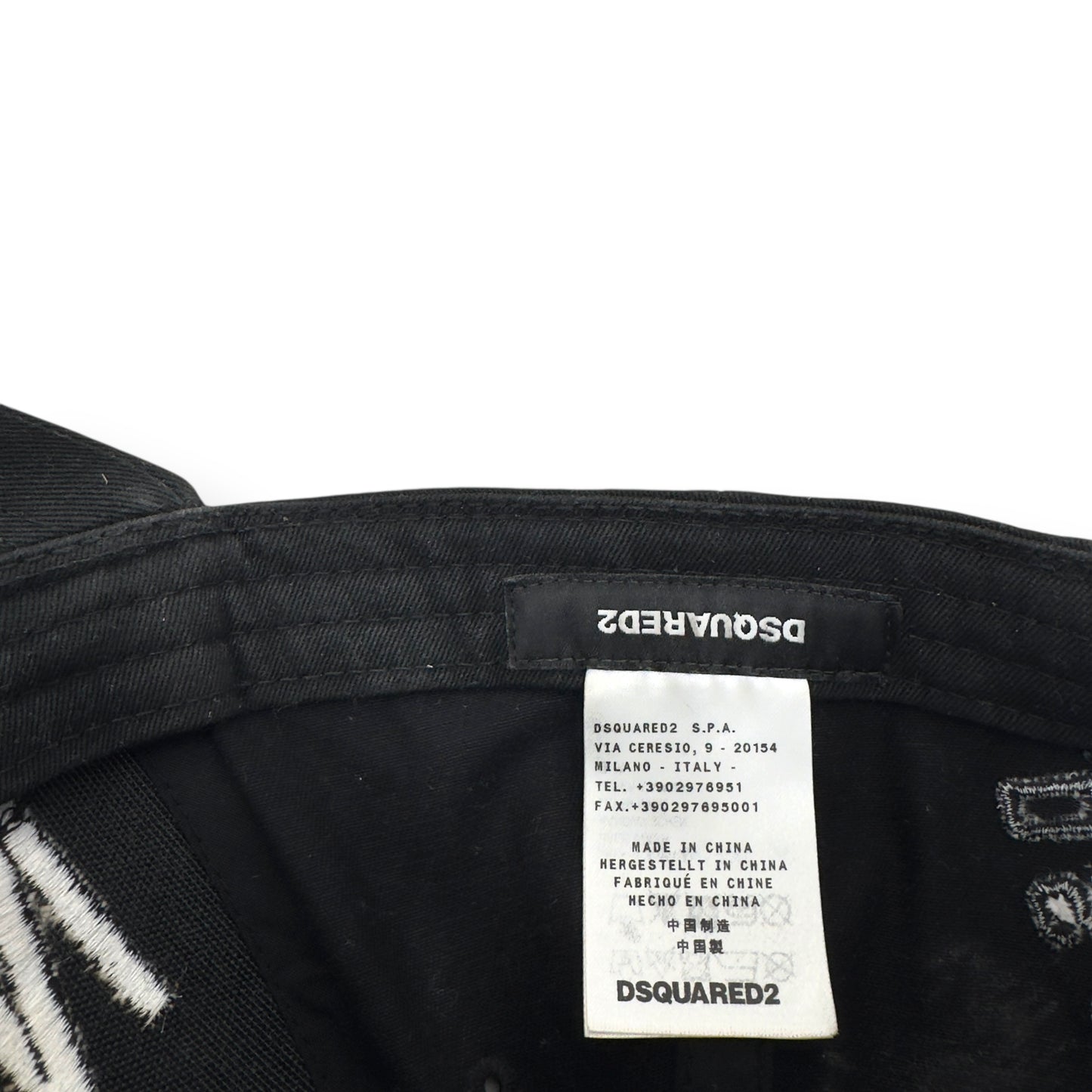 DSQUARED2 ICON BASEBALL CAP BLACK O/S