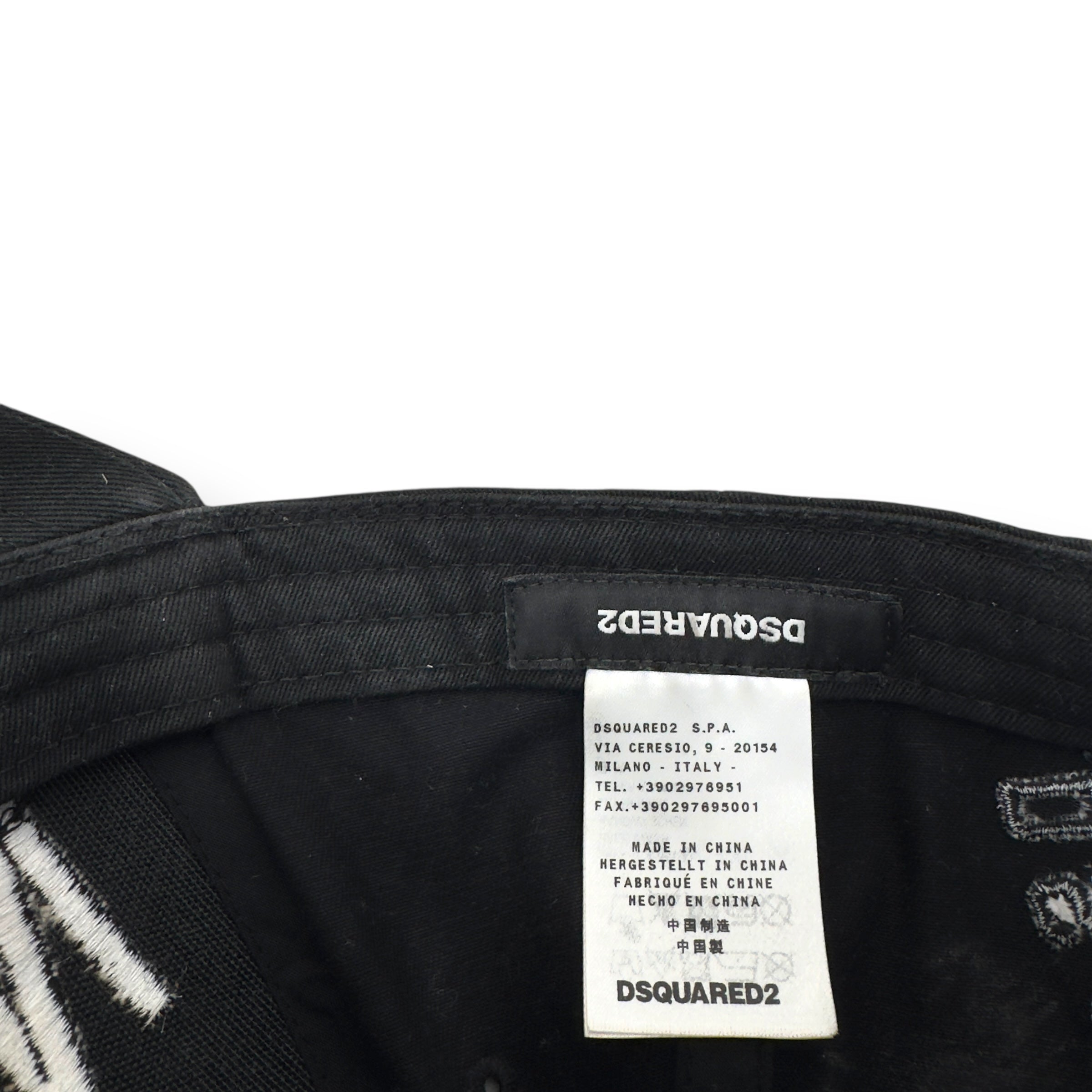 DSQUARED2 ICON BASEBALL CAP BLACK O/S