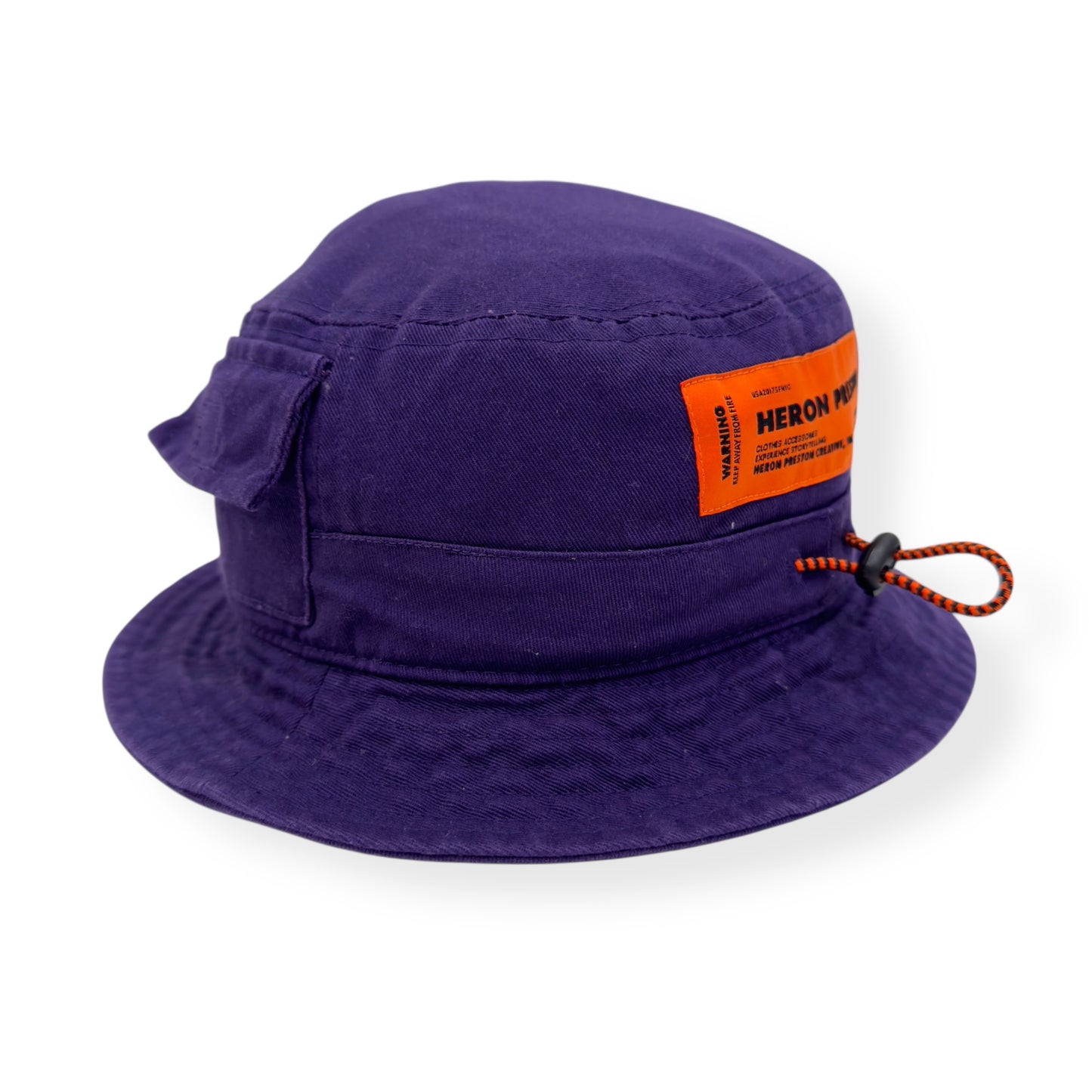 HERON PRESTON LOGO BUCKET HAT PURPLE / ORANGE O/S