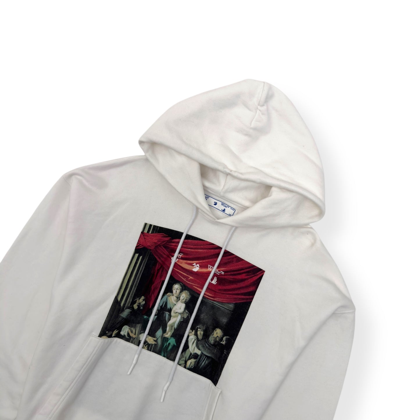 OFF-WHITE CARAVAGGIO PAINTING HOODIE WHITE M