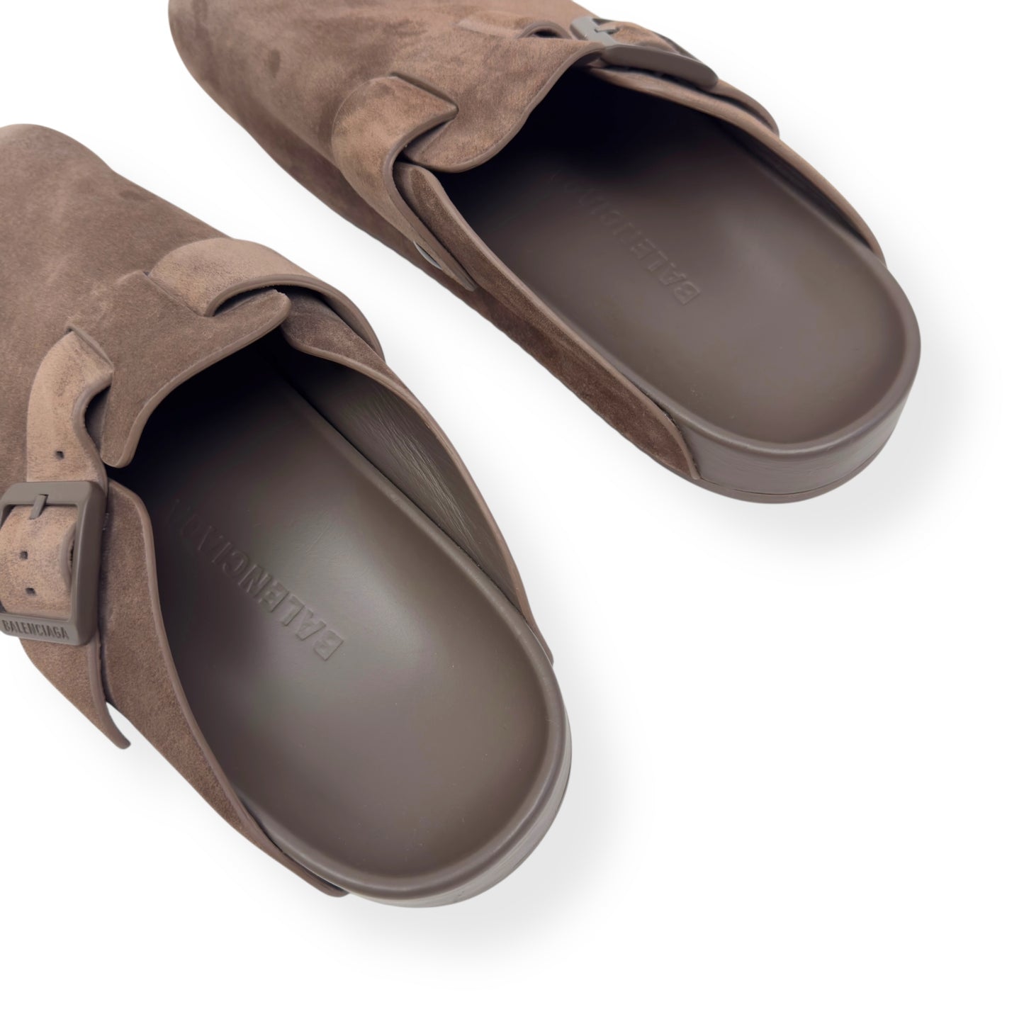 BALENCIAGA SUNDAY SUEDE MULES BROWN 46 / UK12
