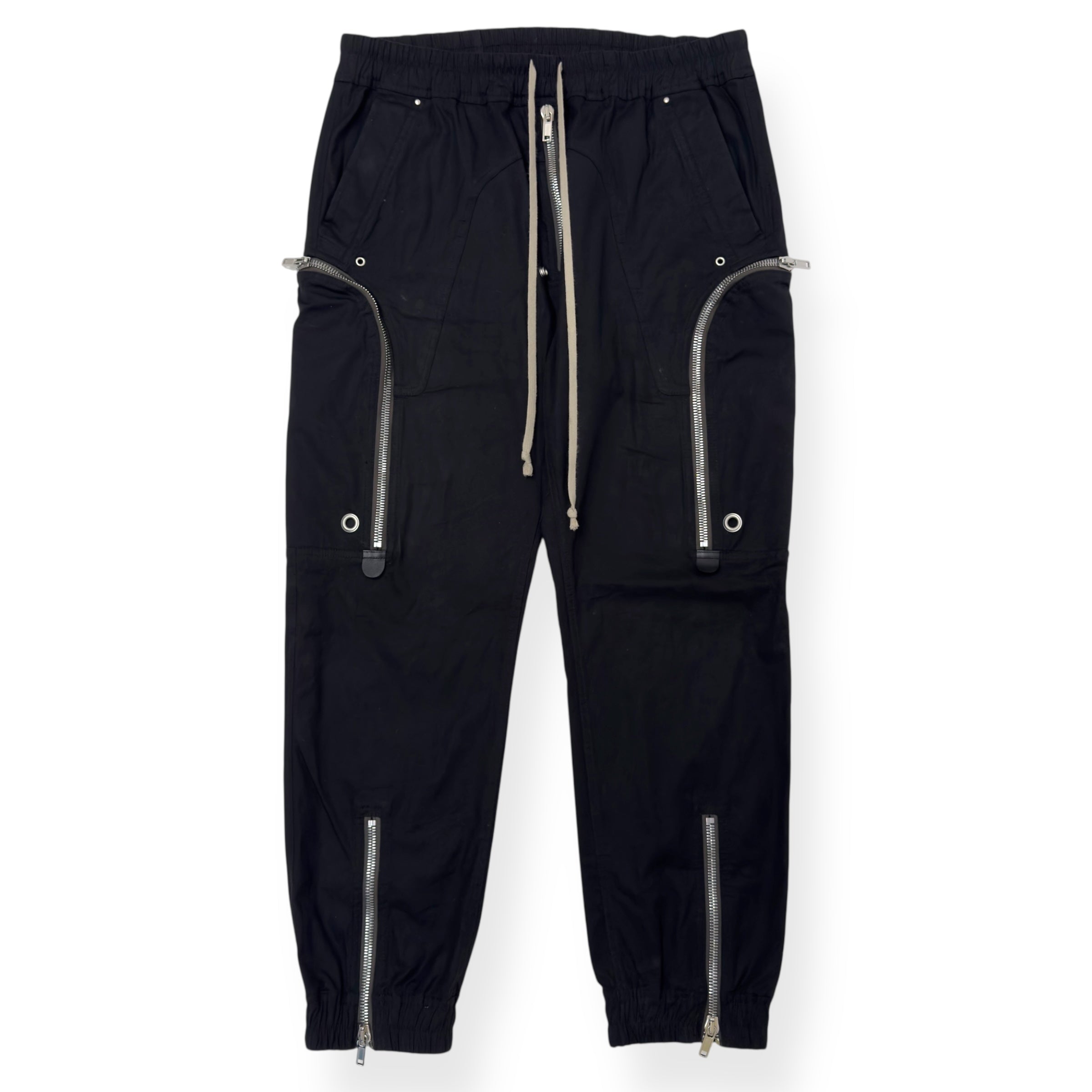 RICK OWENS SS22 FOGACHINE BAUHAUS CARGO PANTS BLACK XL