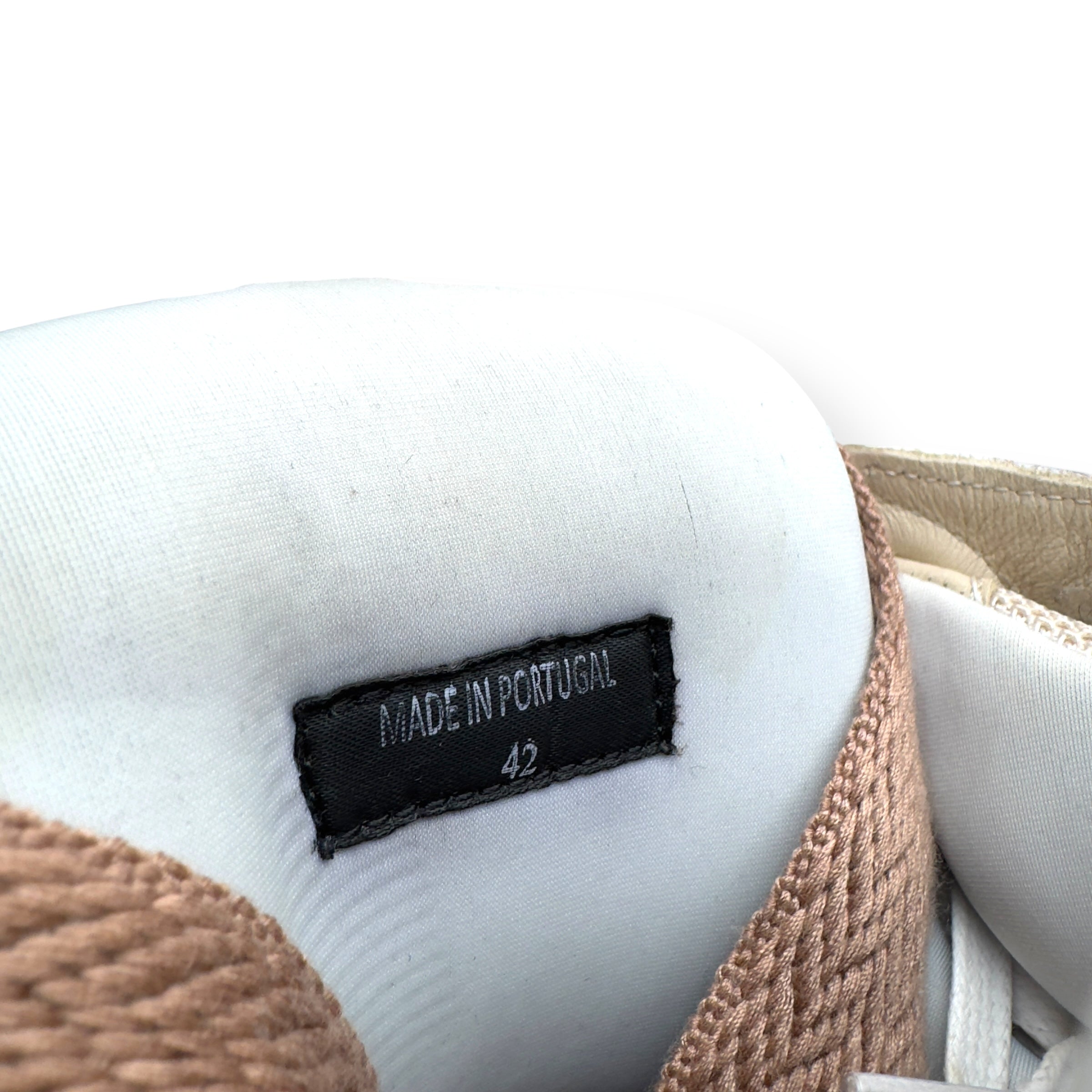LANVIN LEATHER CURB SNEAKER BEIGE 42 / UK8