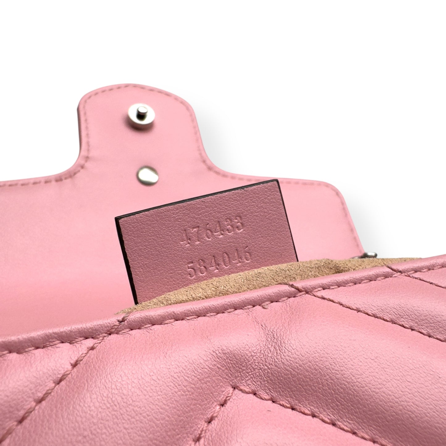 GUCCI MARMONT LEATHER SHOULDER BAG PINK MINI
