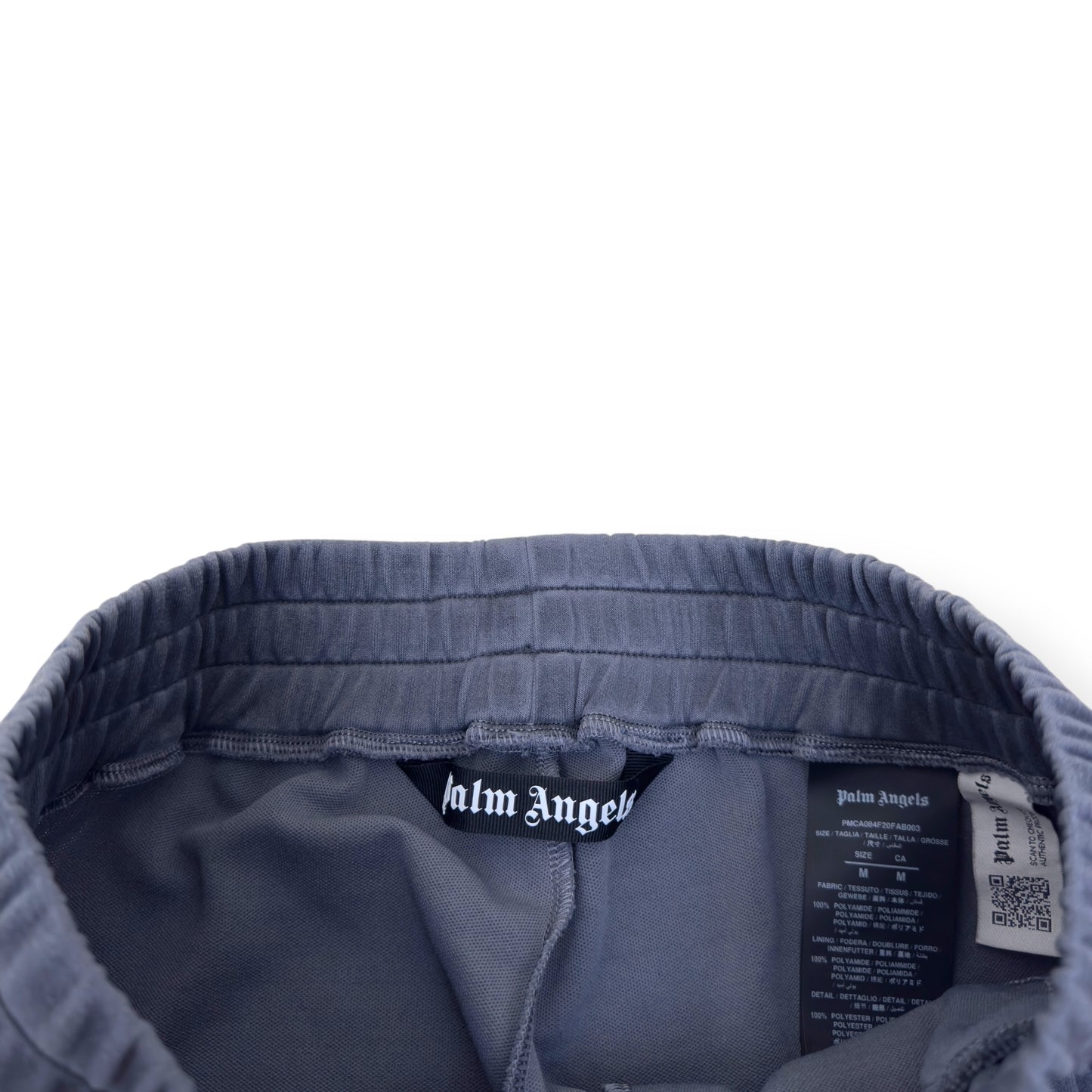 PALM ANGELS GARMENT DYED TRACK PANTS GREY M