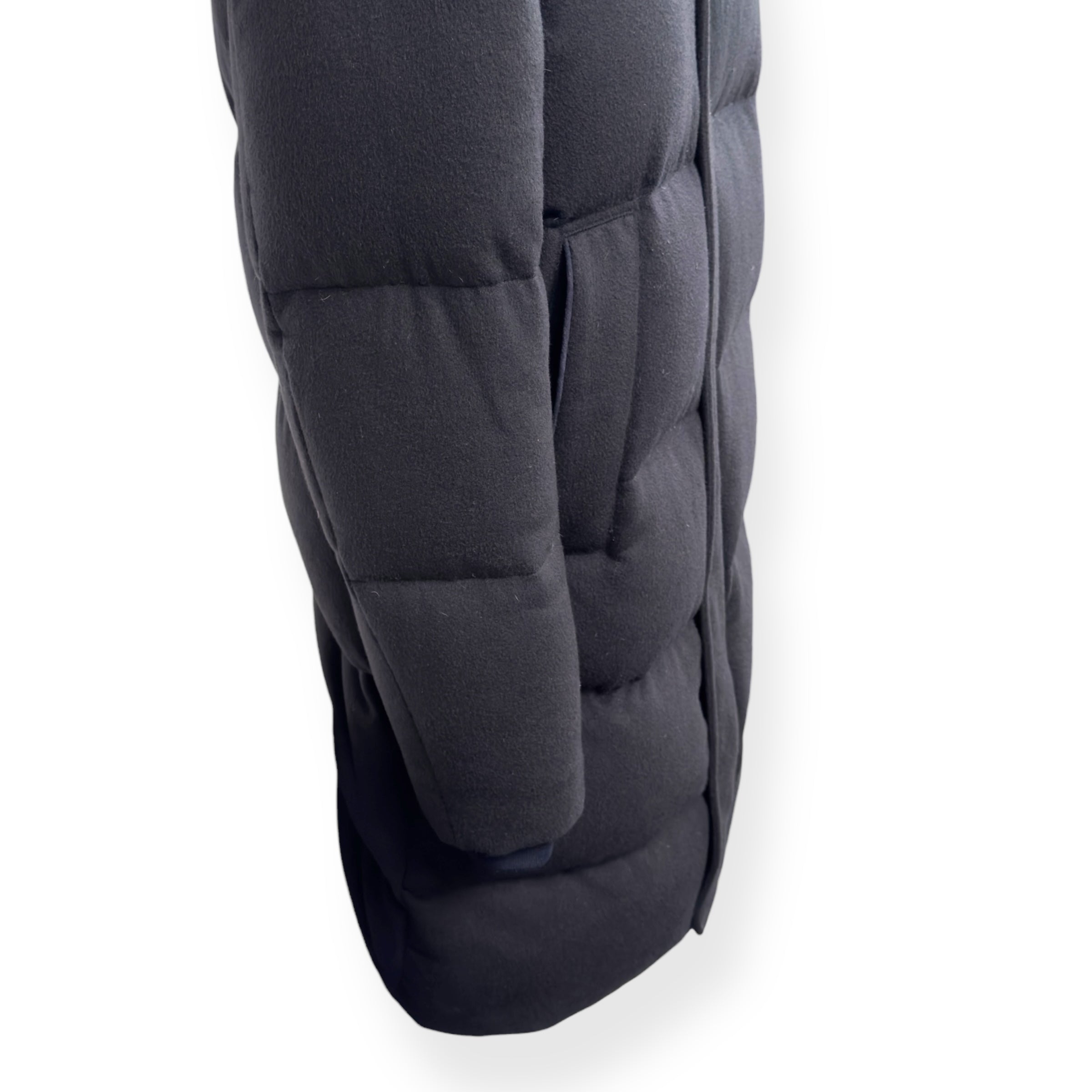 THOM SWEENEY CASHMERE LONG PUFFER JACKET NAVY L