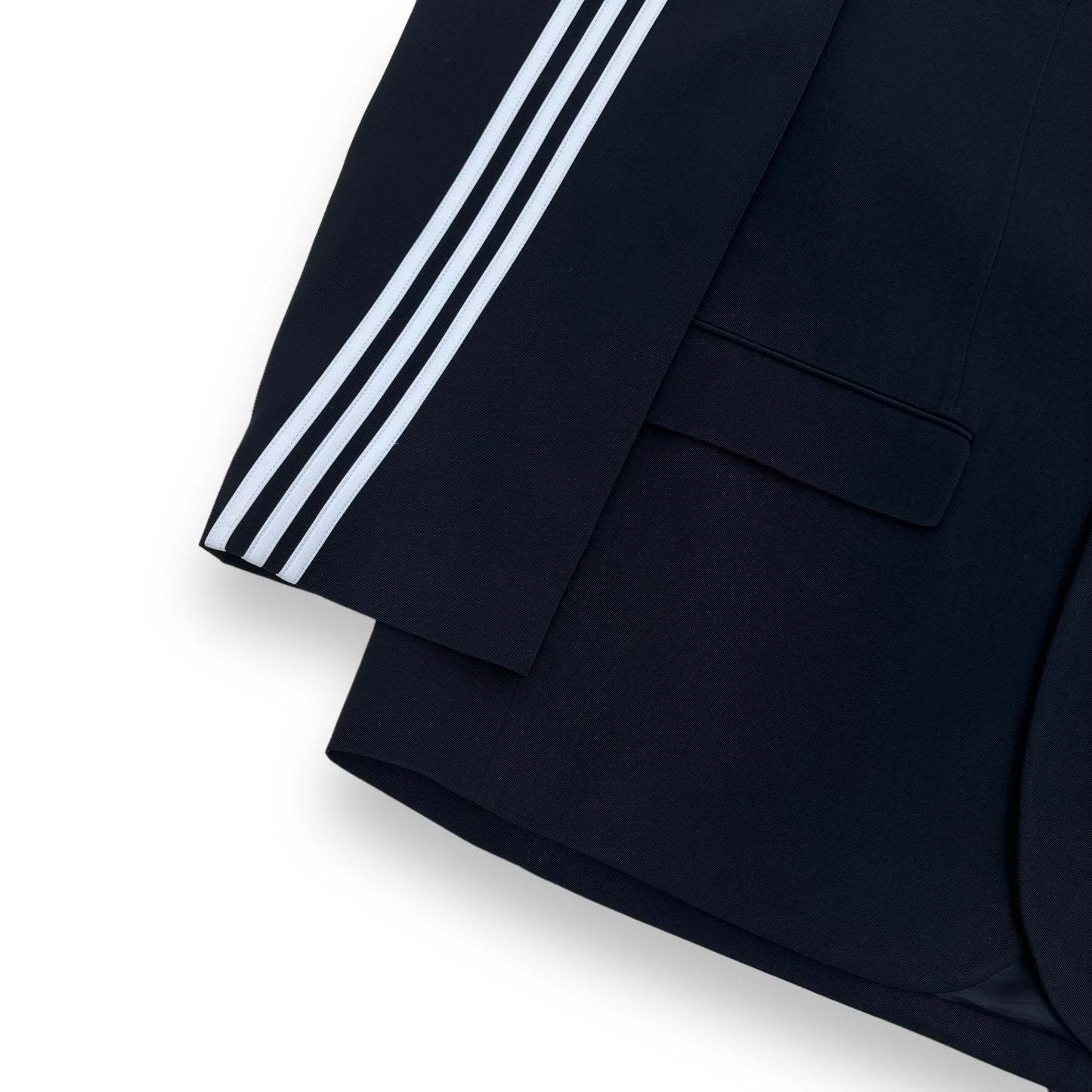 BALENCIAGA X ADIDAS OVERSIZED STRIPED SUIT JACKET BLACK XS