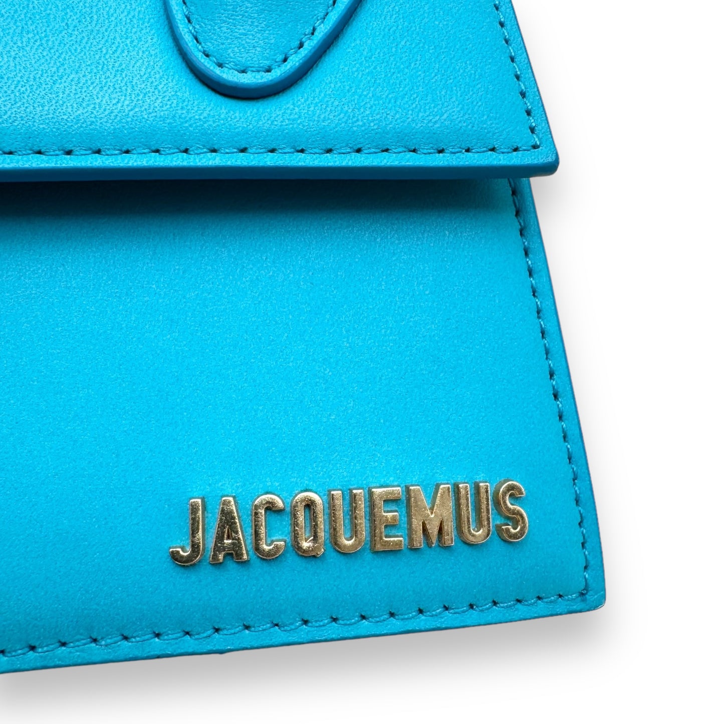 JACQUEMUS LE CHIQUITO MOYEN LEATHER BAG BLUE