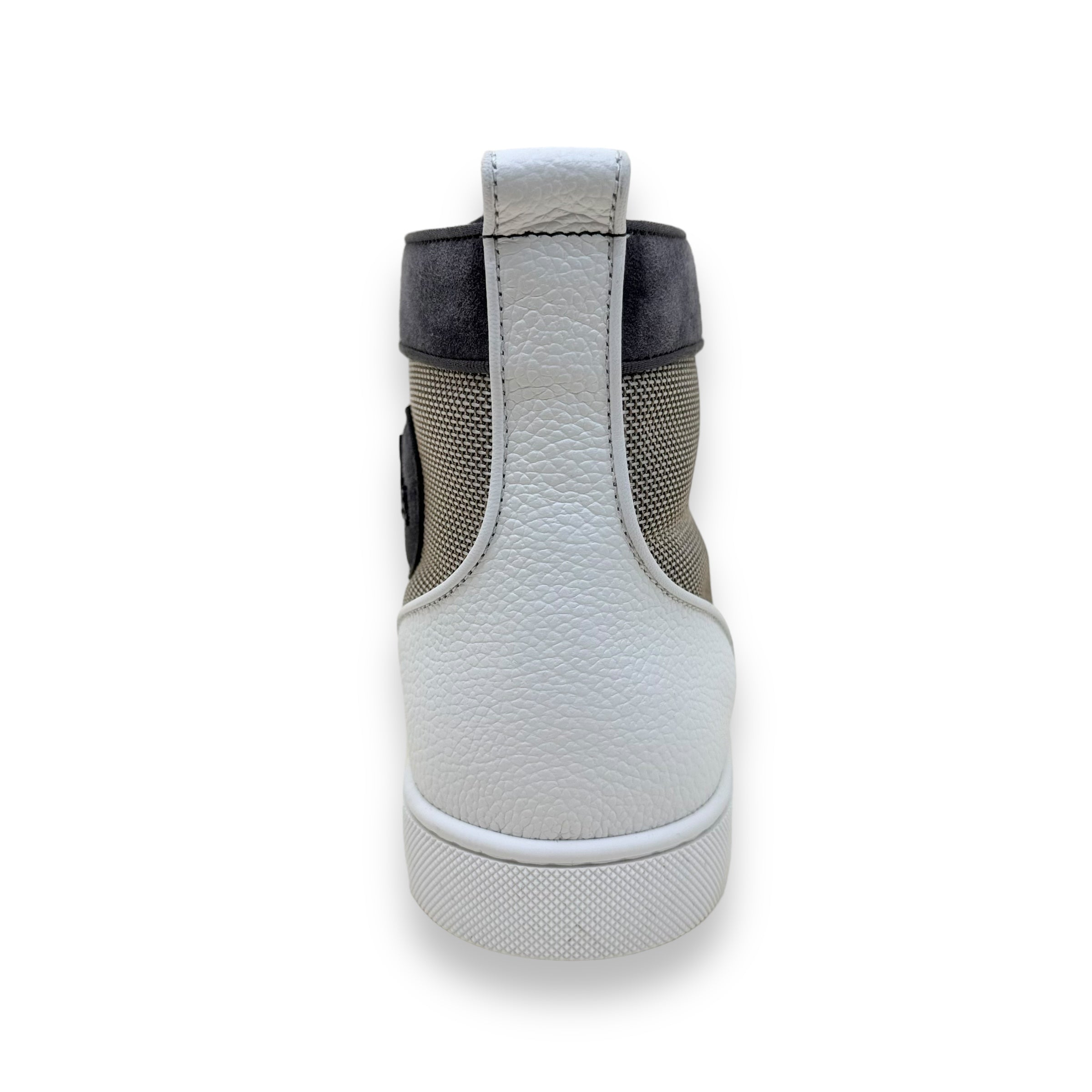 CHRISTIAN LOUBOUTIN LOUIS ORLATO HIGH TOP SNEAKER WHITE / GREY UK9