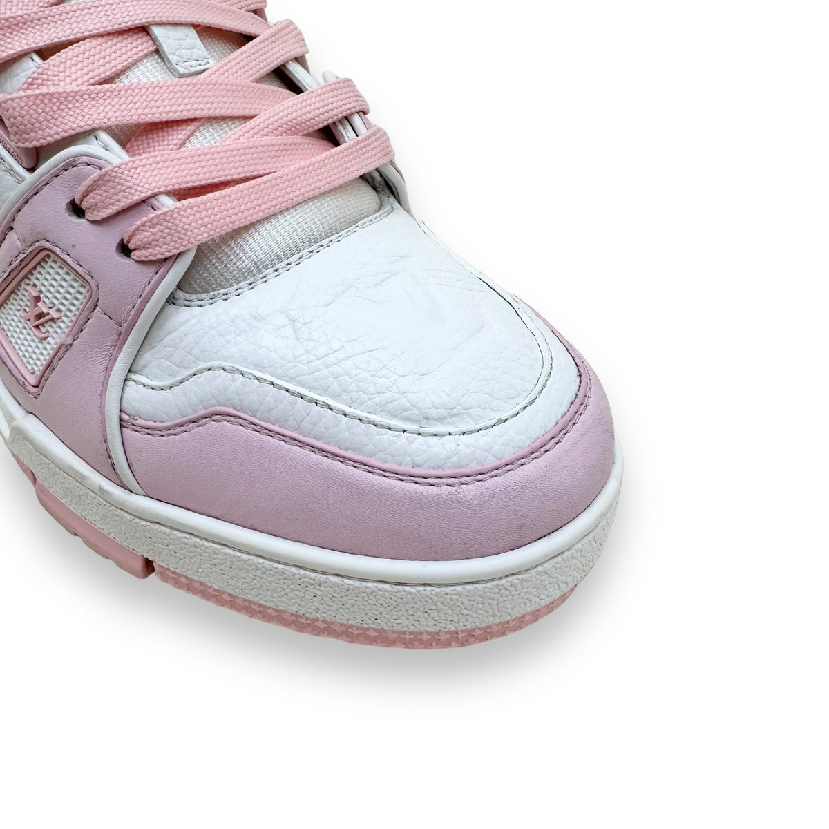 LOUIS VUITTON LEATHER LOW TOP SNEAKER PINK UK6.5