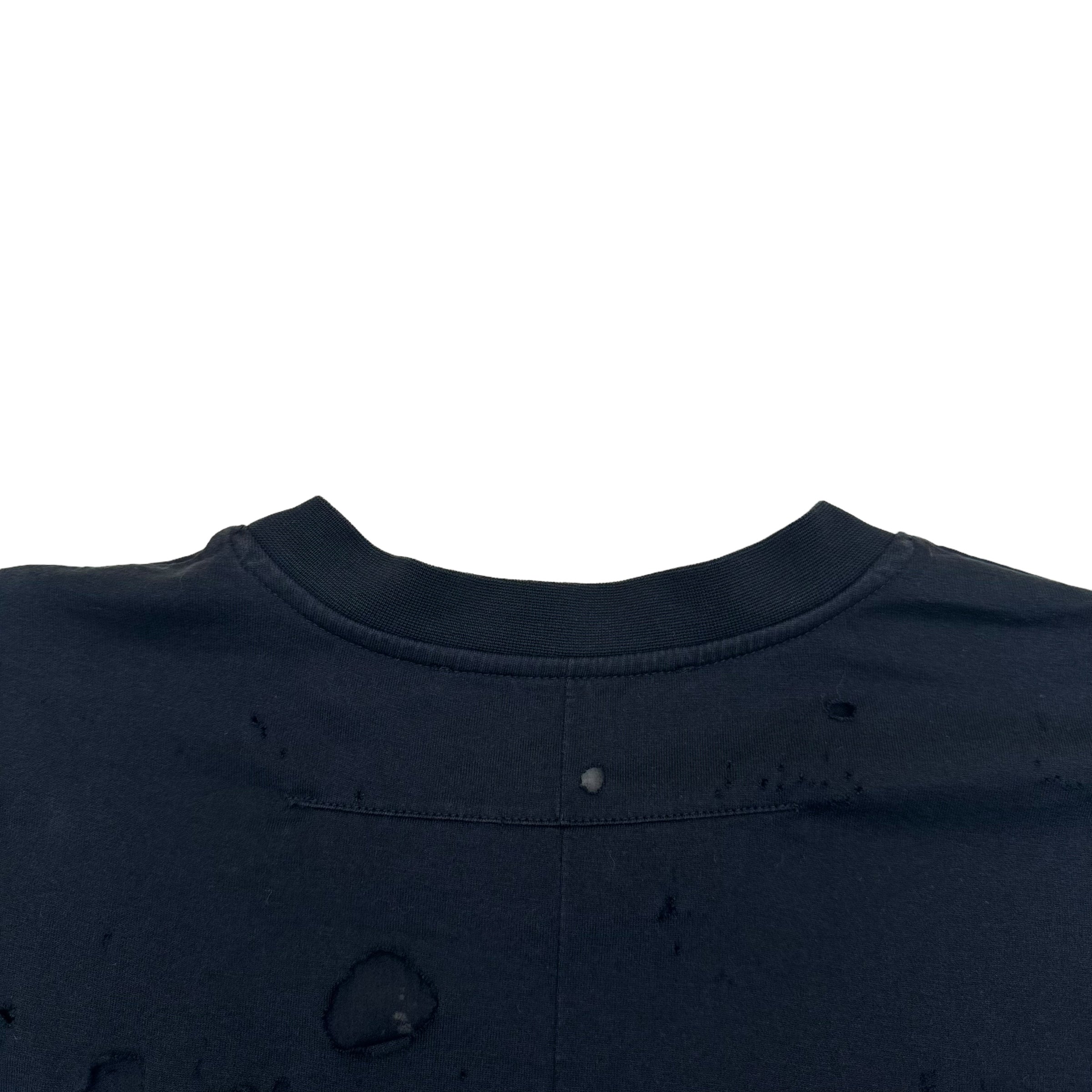 GIVENCHY DISTRESSED T-SHIRT BLACK L