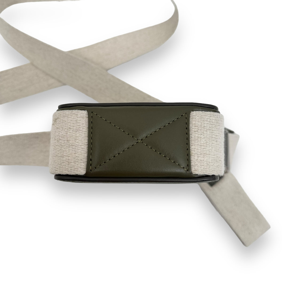 JACQUEMUS LE CUERDA VERTICAL EN CUIR CROSS BODY BAG GREEN