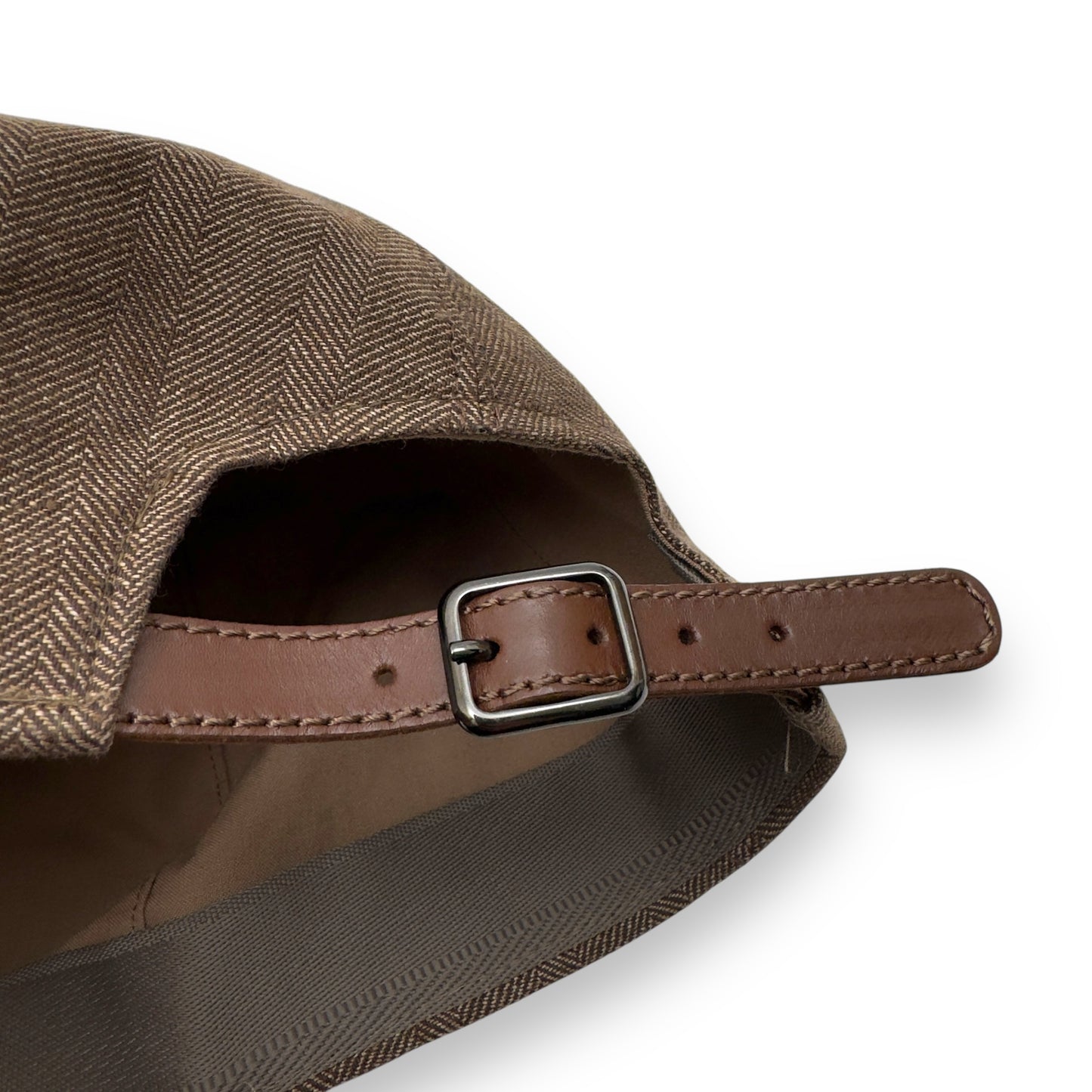 THOM SWEENEY COTTON / LEATHER CAP BROWN L