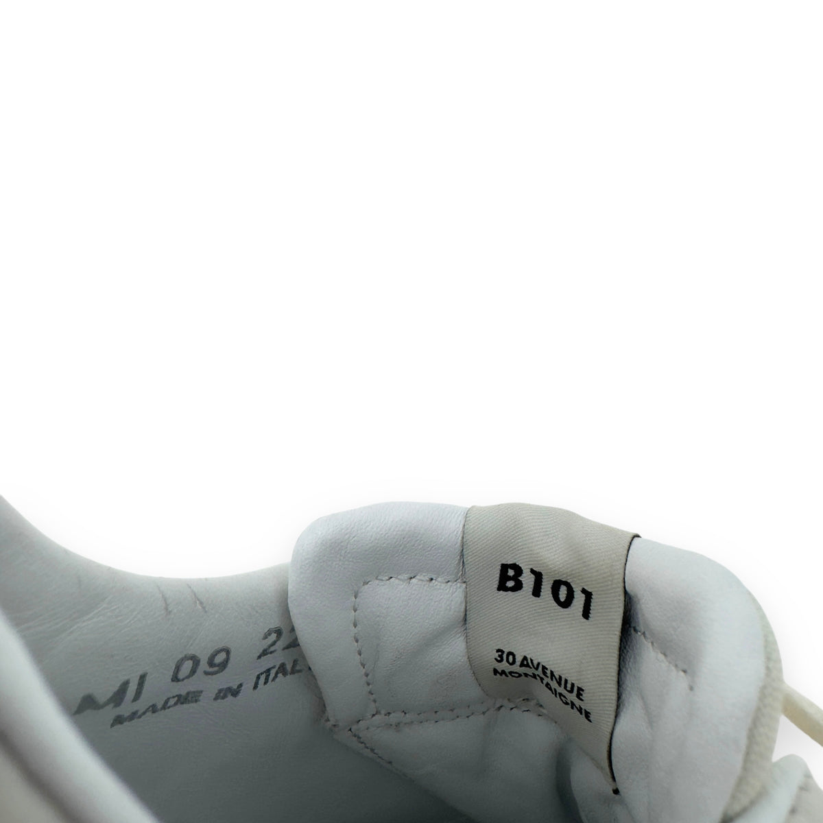 DIOR B101 LEATHER SNEAKER CREAM GREIGE UK11K