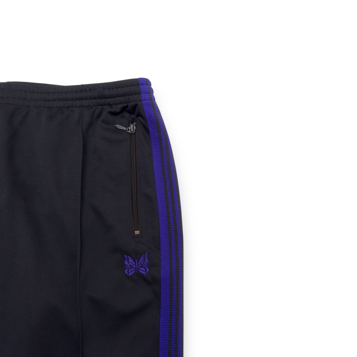NEEDLES TRACK PANTS BLACK / PURPLE XL