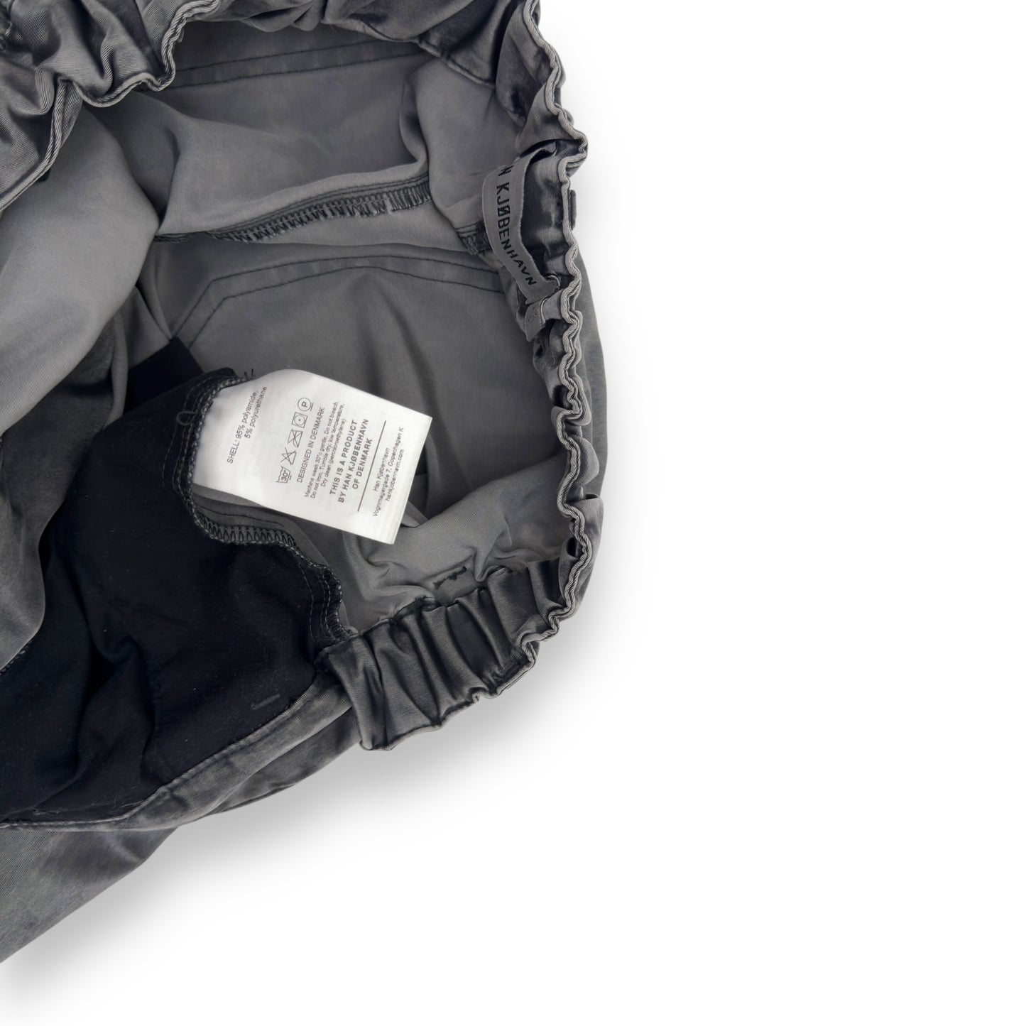 HAN KJØBENHAVN STRAIGHT-LEG NYLON TROUSERS SILVER XL